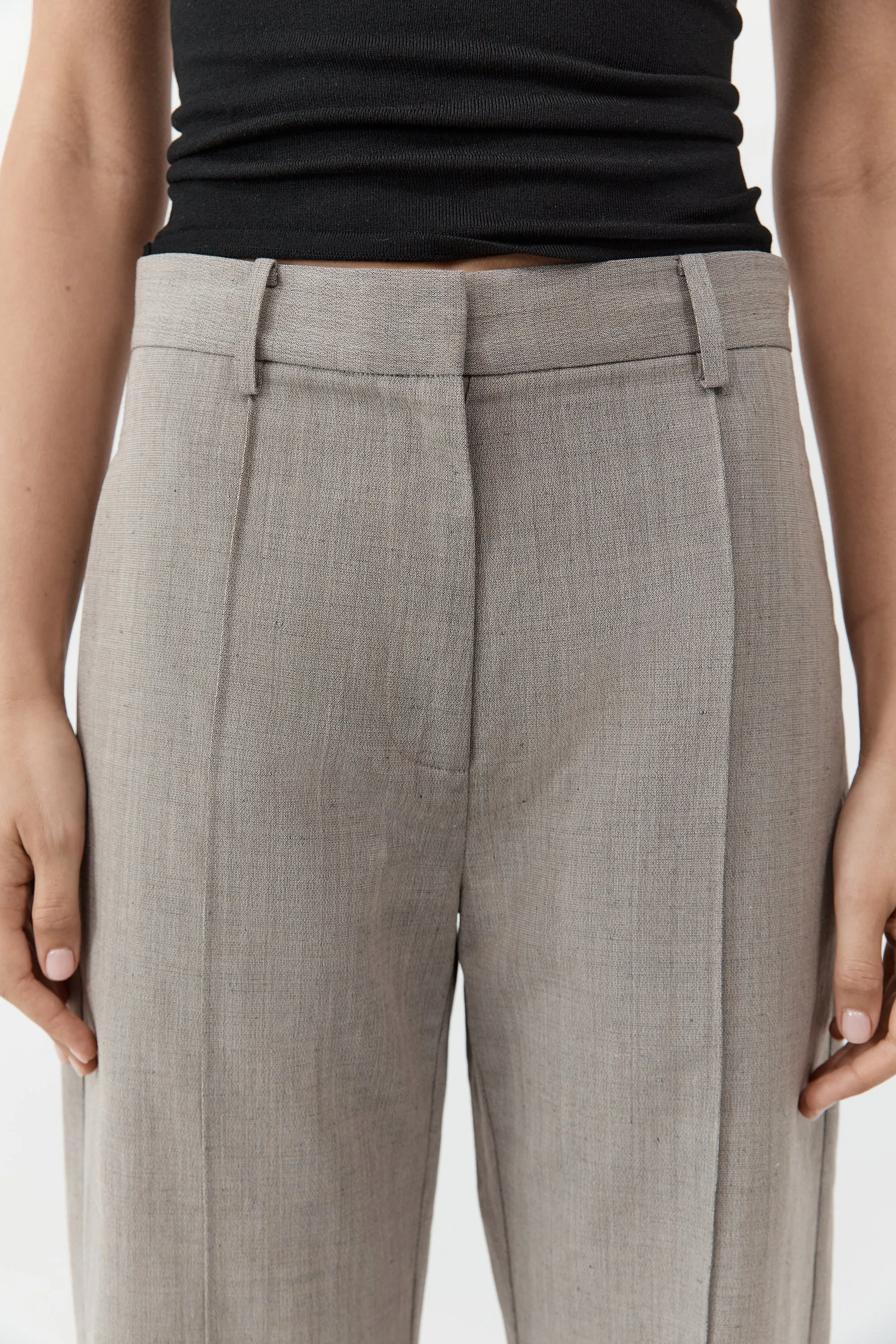 Classic Pintuck Pants - Pebble Melange sold by St. Agni product image thumbnail 4