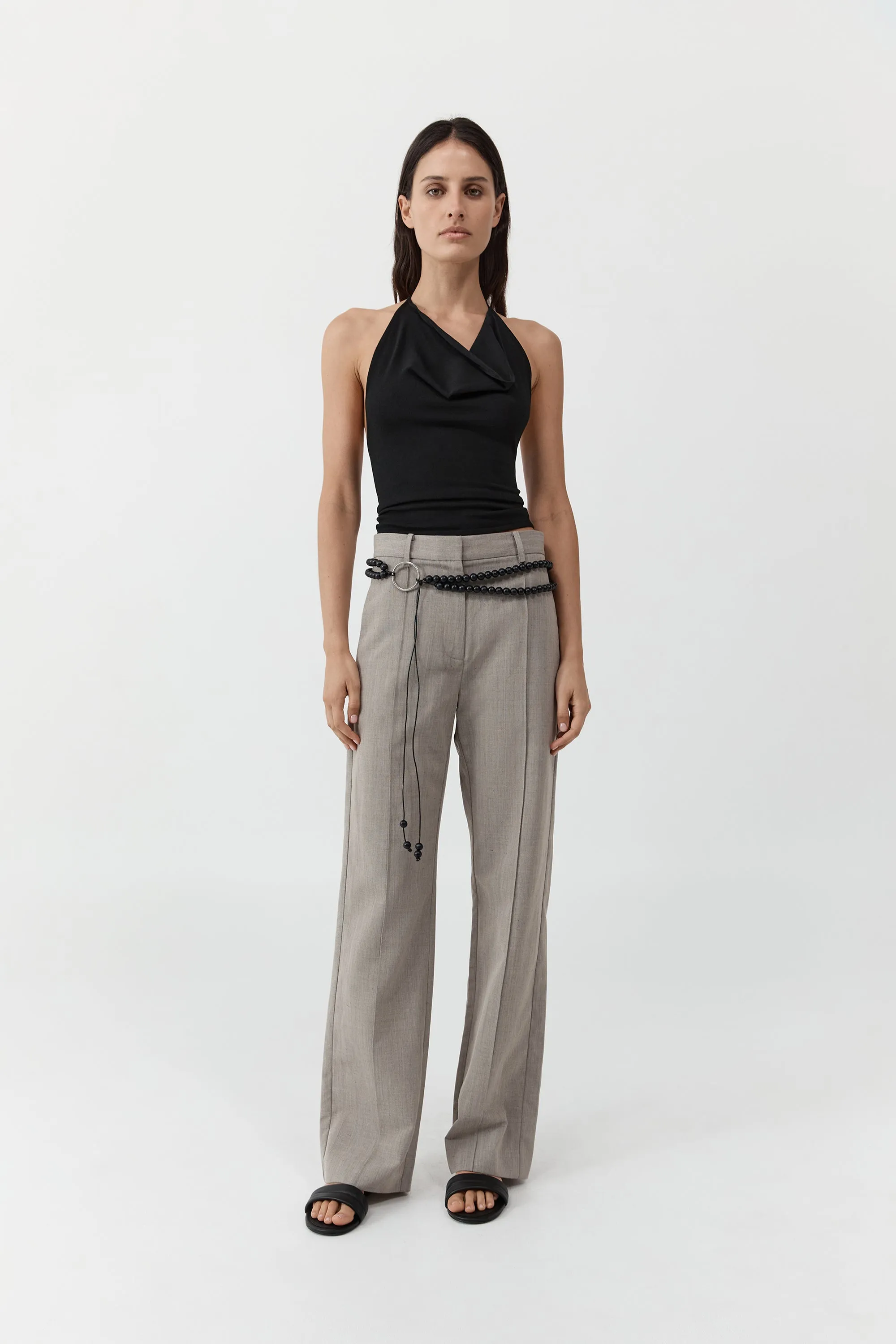 Classic Pintuck Pants - Pebble Melange sold by St. Agni product image thumbnail 3