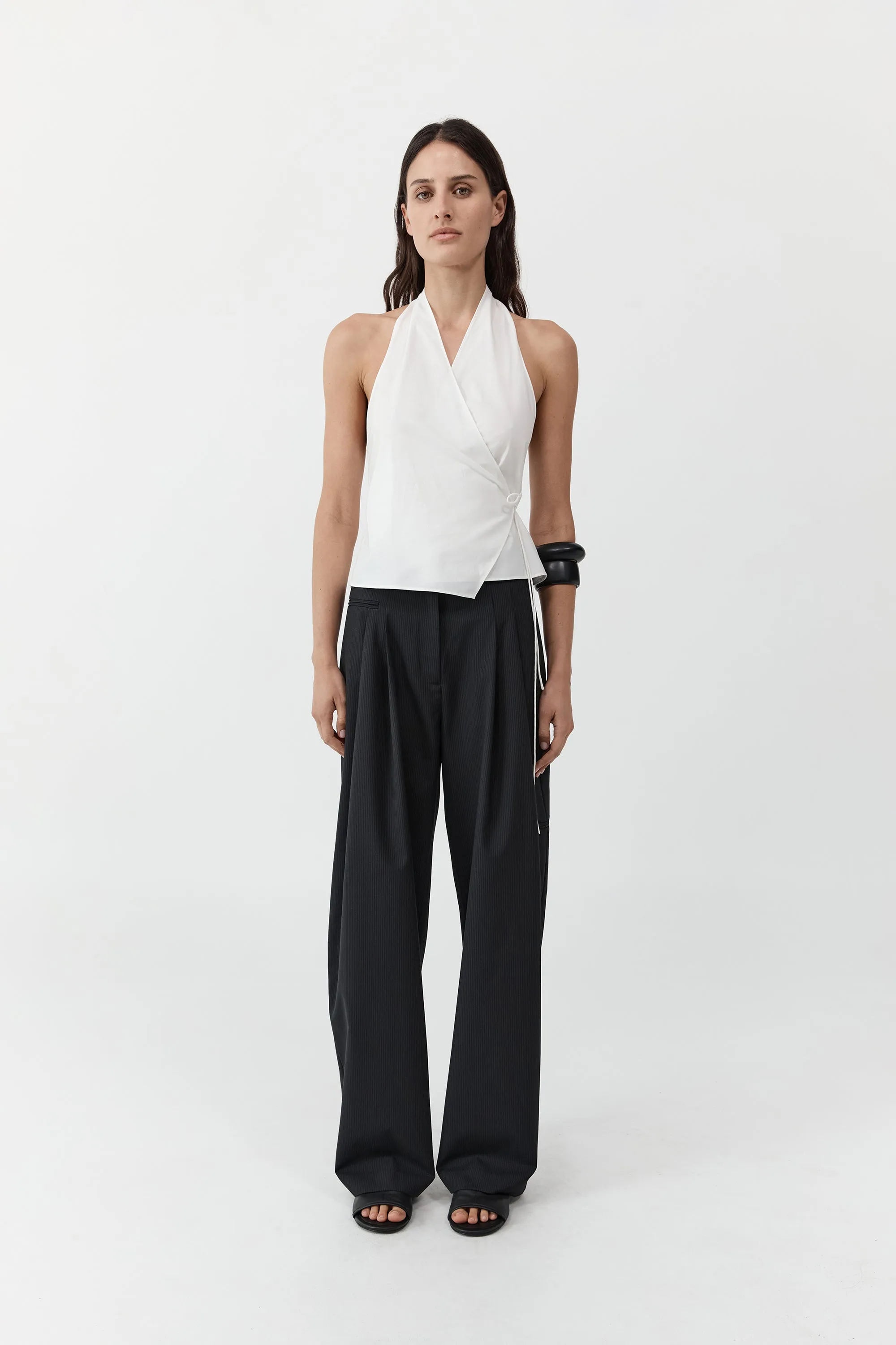 Oxford Wrap Top - White sold by St. Agni