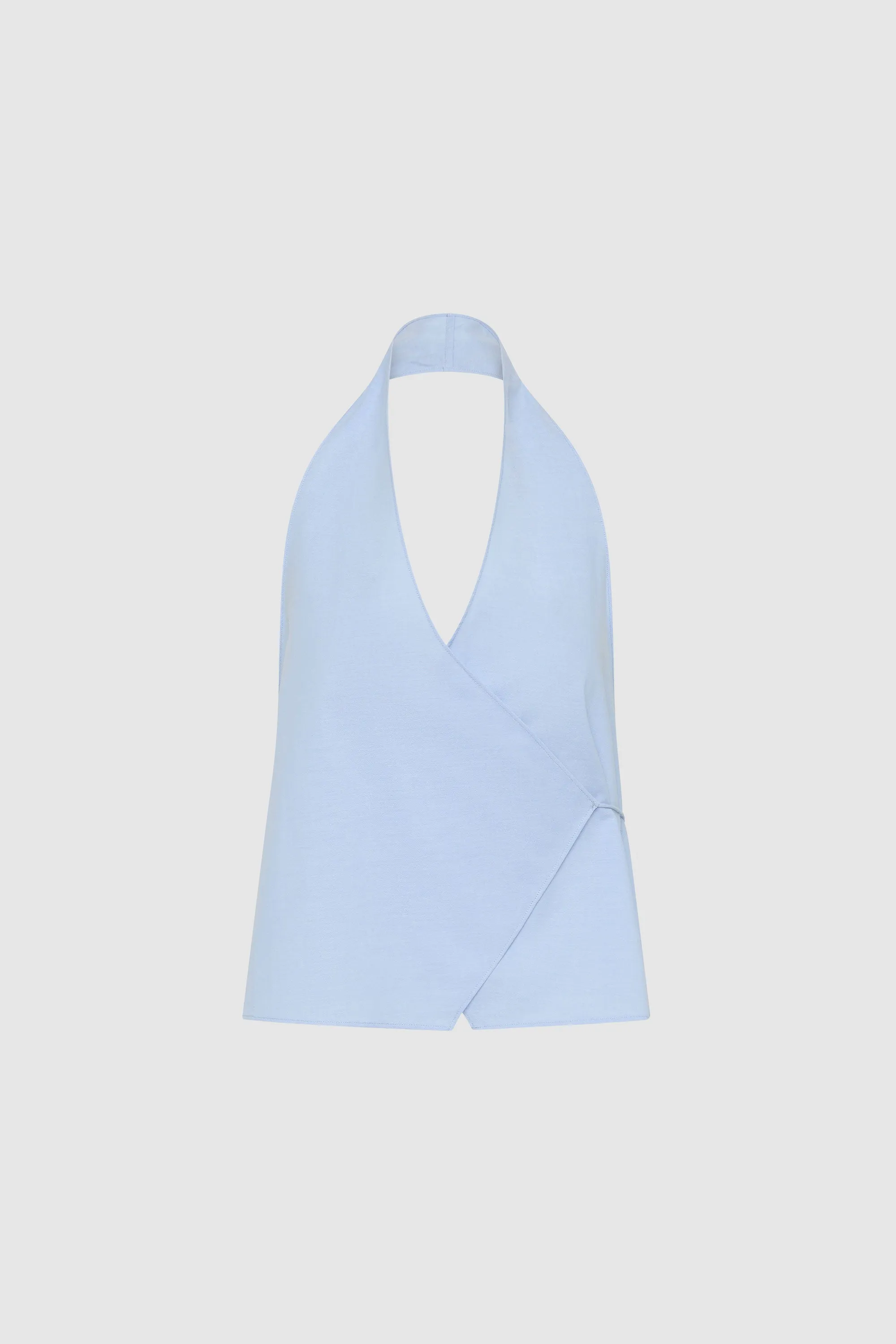 Oxford Wrap Top - Ciel Blue sold by St. Agni product image thumbnail 5