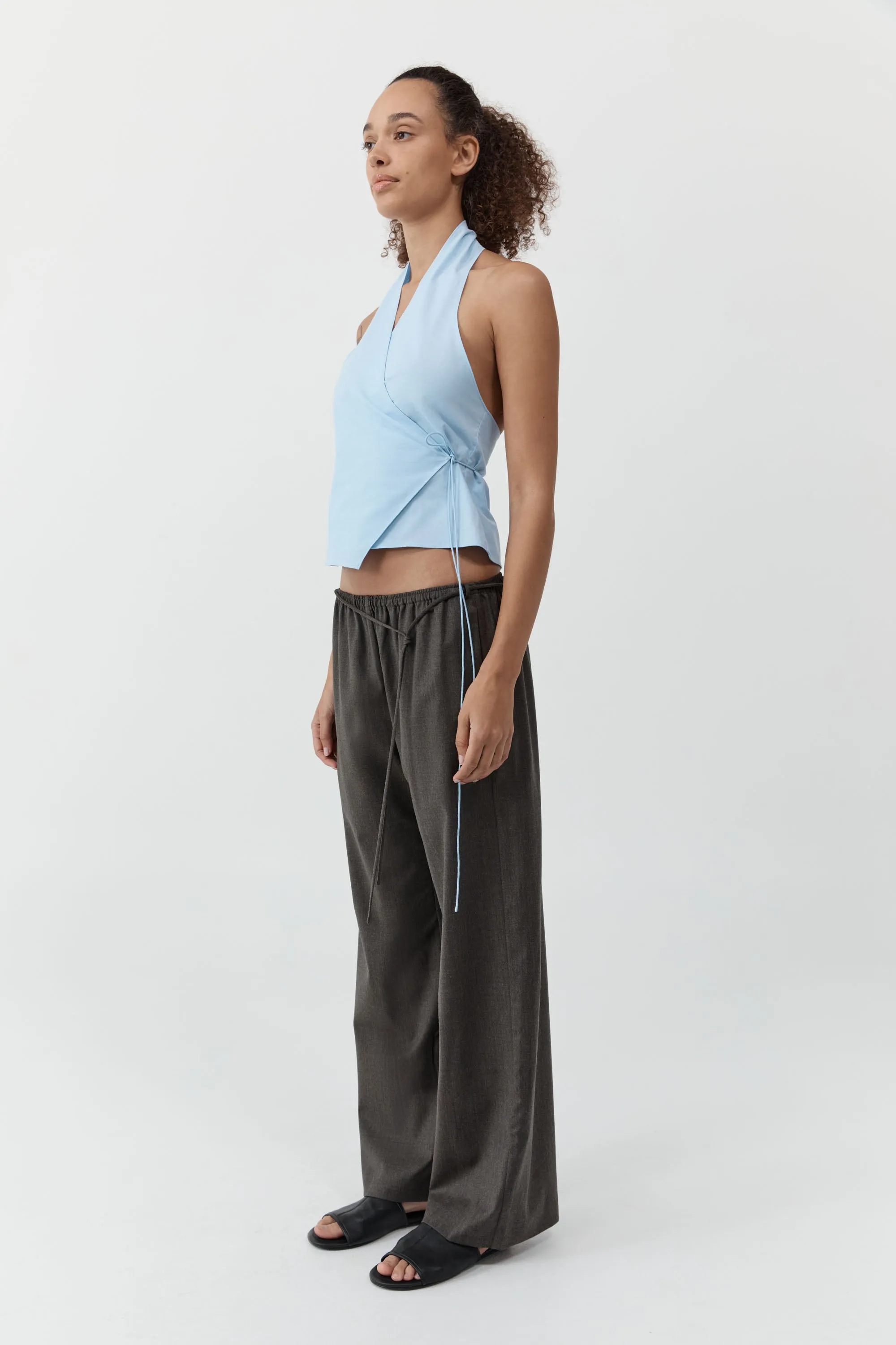 Oxford Wrap Top - Ciel Blue sold by St. Agni product image thumbnail 3