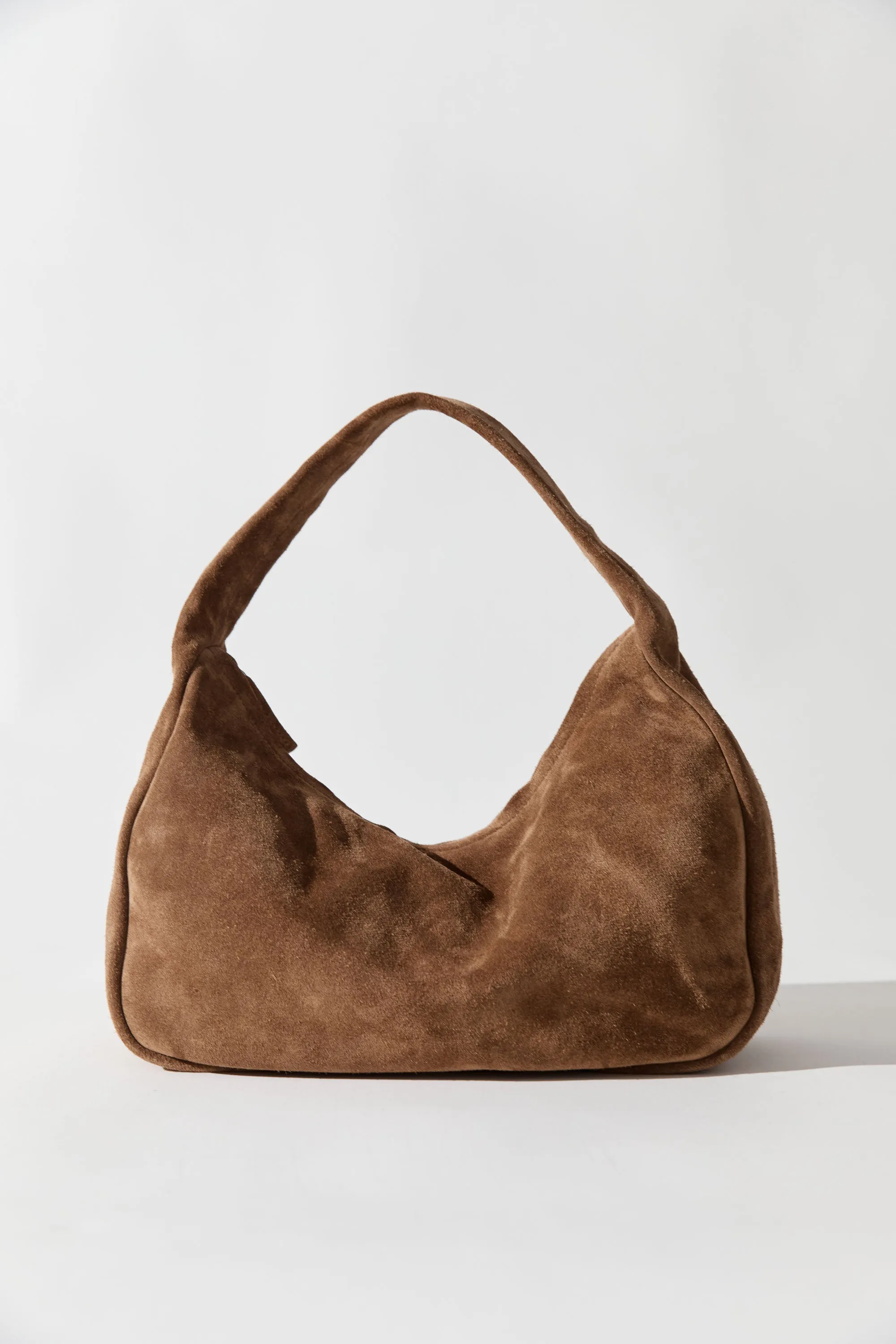 Suede Large Bon Bon Bag - Toffee sold by St. Agni