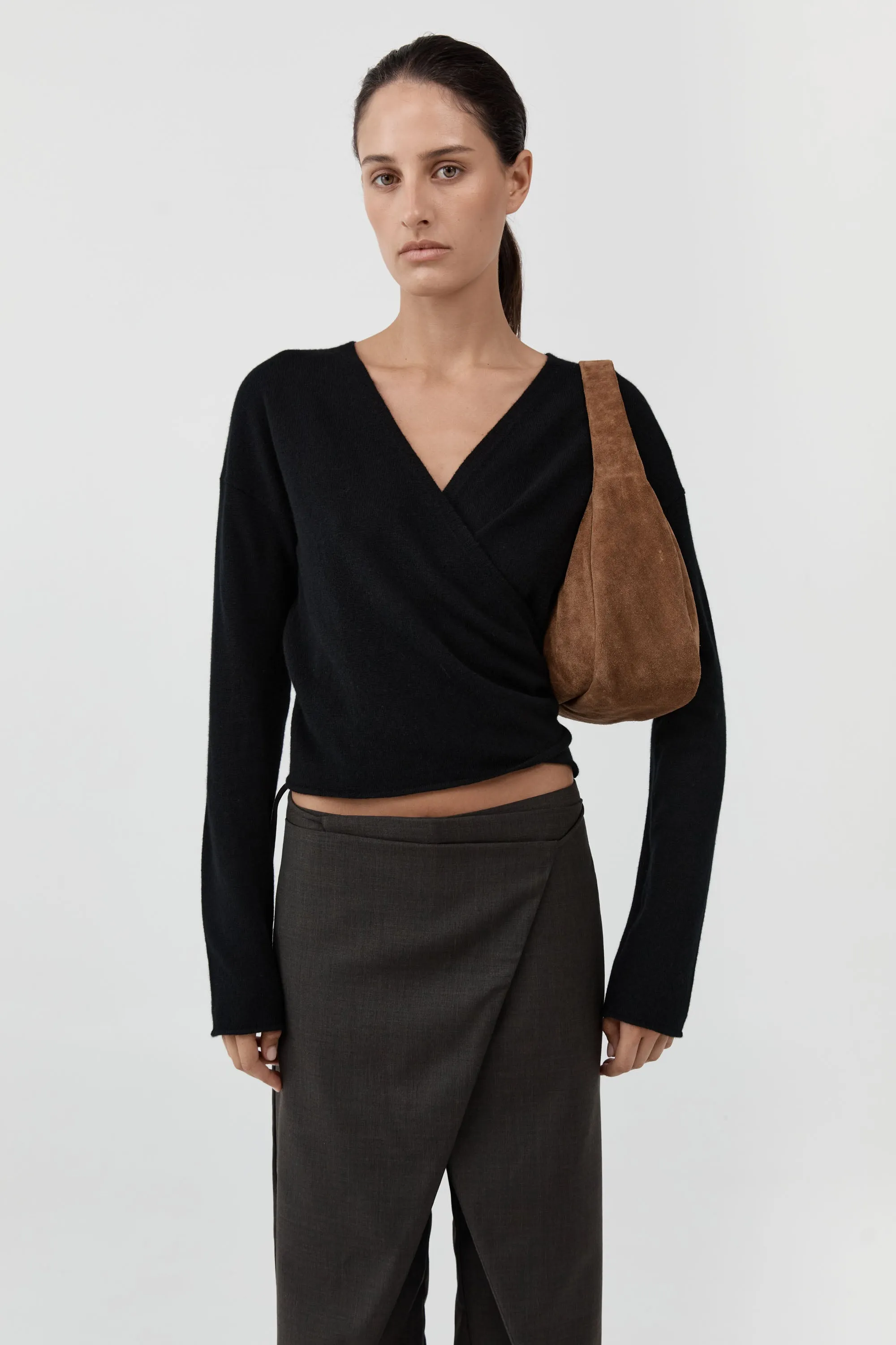 Suede Large Bon Bon Bag - Toffee sold by St. Agni product image thumbnail 5