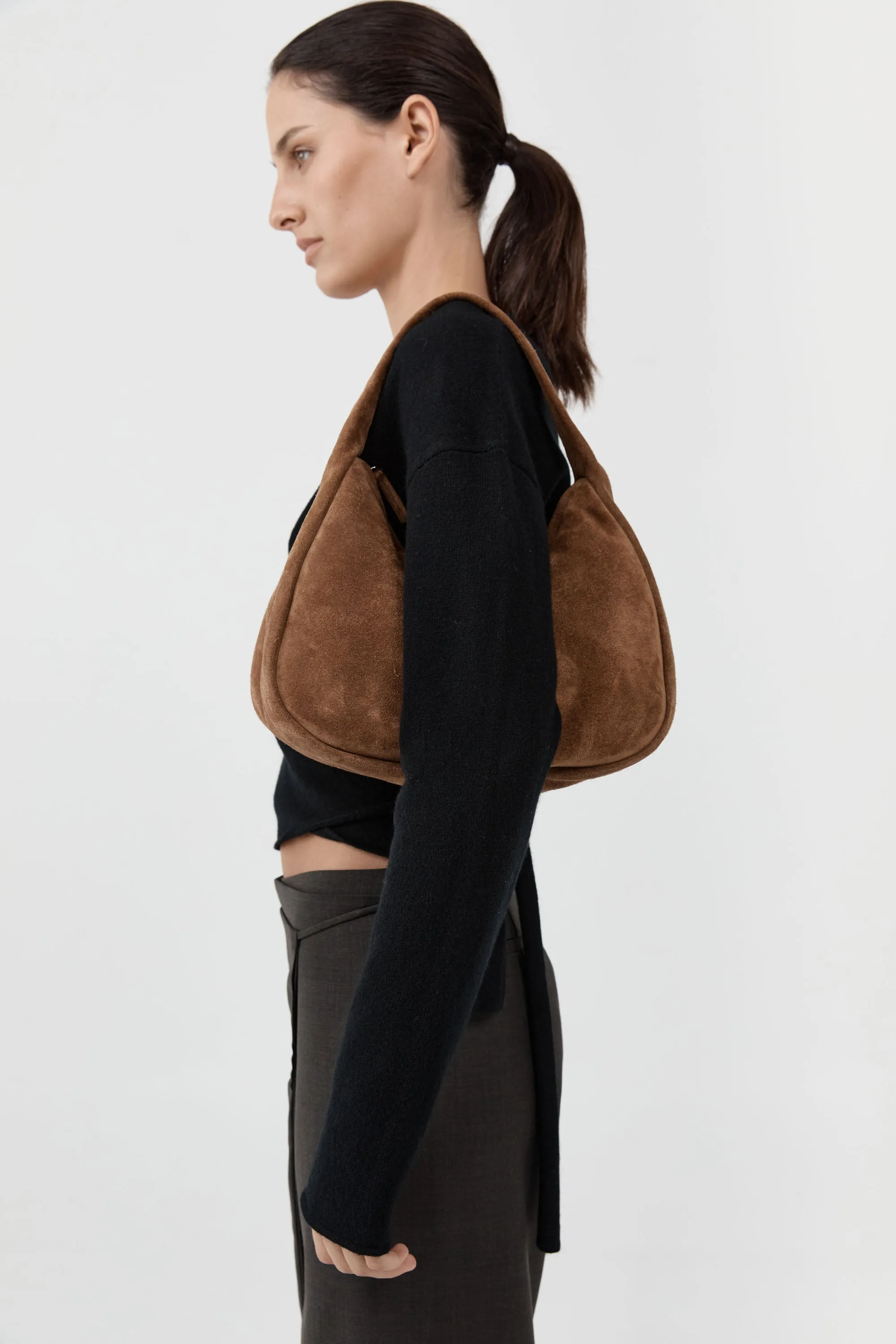 Suede Large Bon Bon Bag - Toffee sold by St. Agni product image thumbnail 3