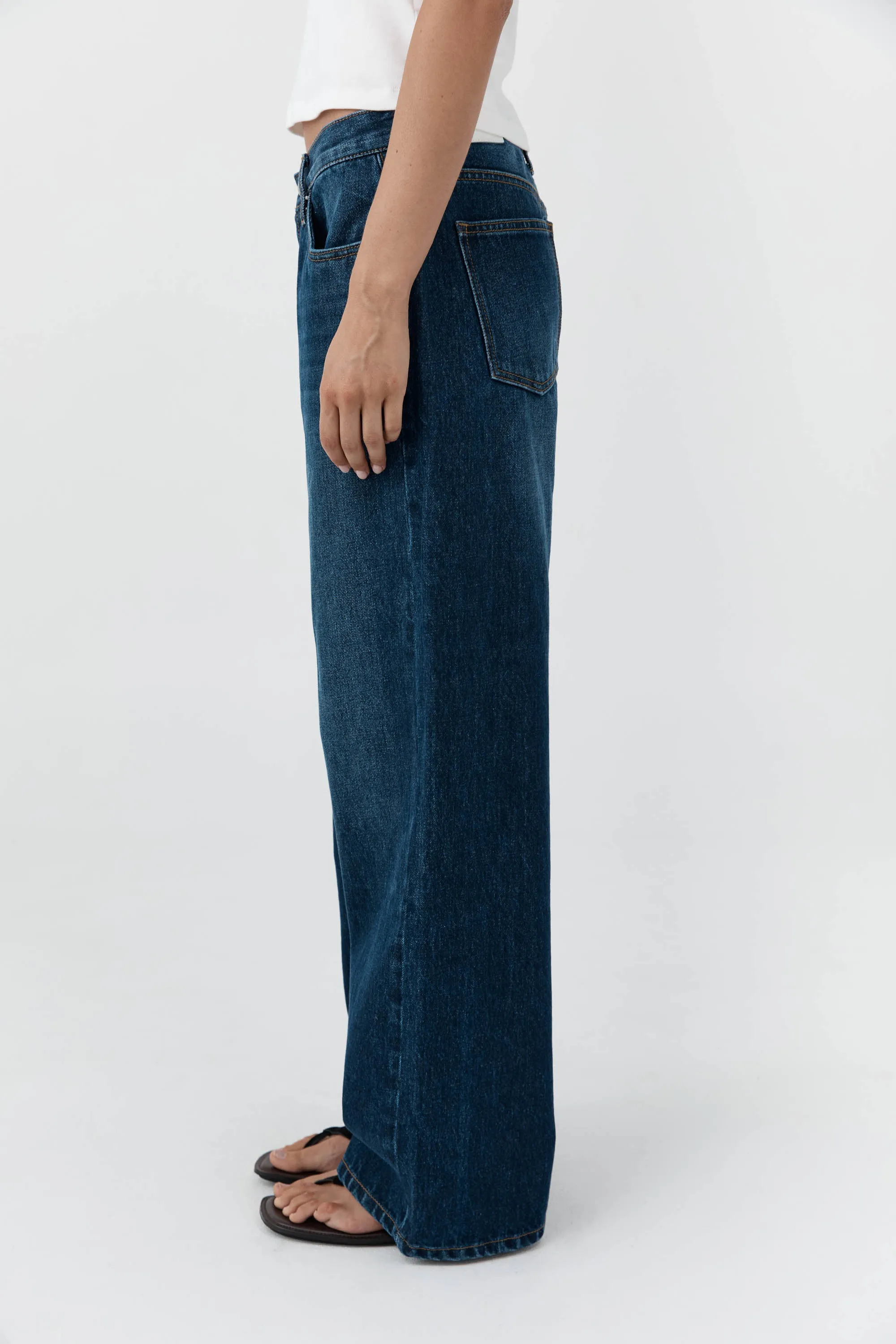 Classic Mid Rise Jeans - Dark Indigo sold by St. Agni product image thumbnail 5