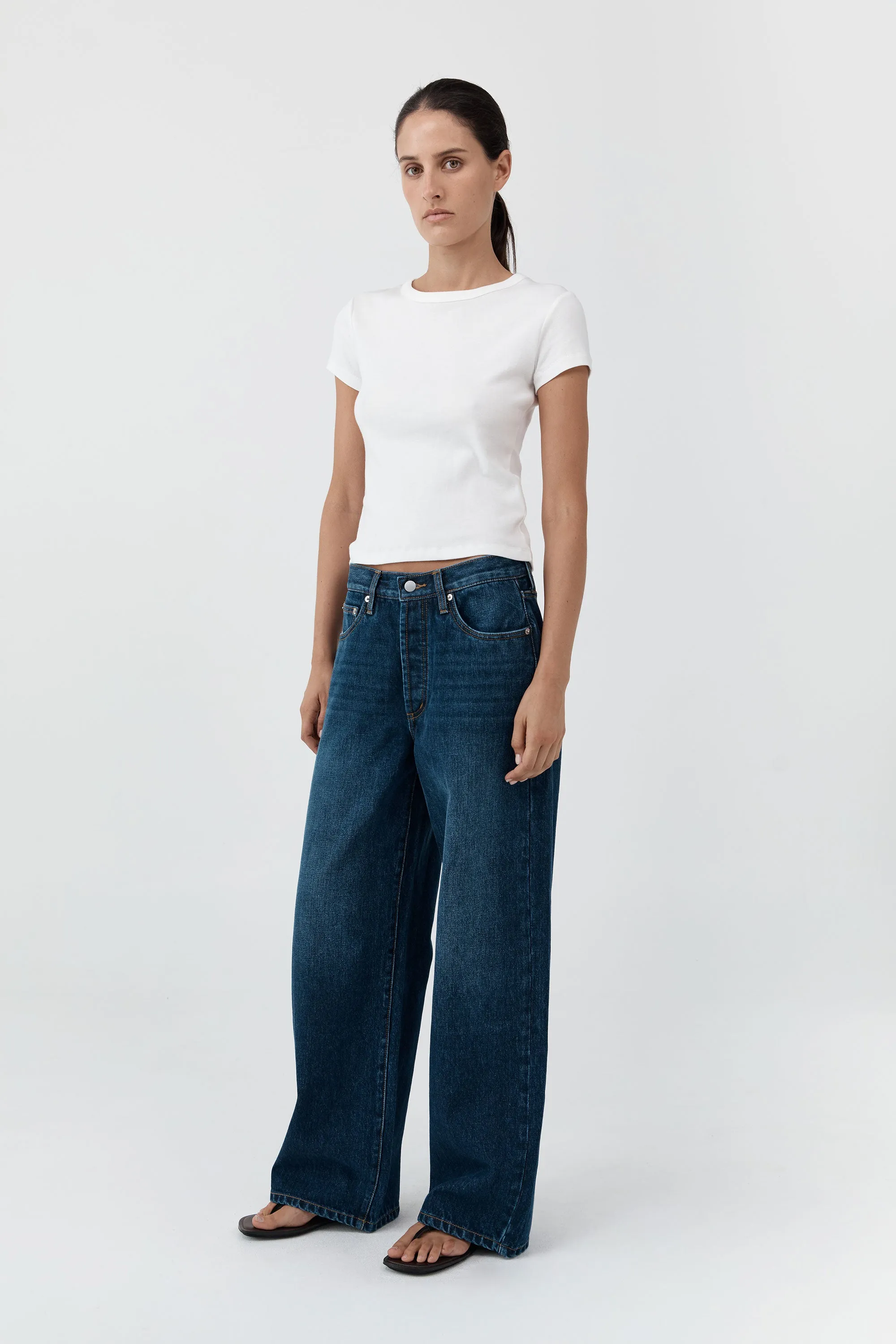 Classic Mid Rise Jeans - Dark Indigo sold by St. Agni product image thumbnail 3