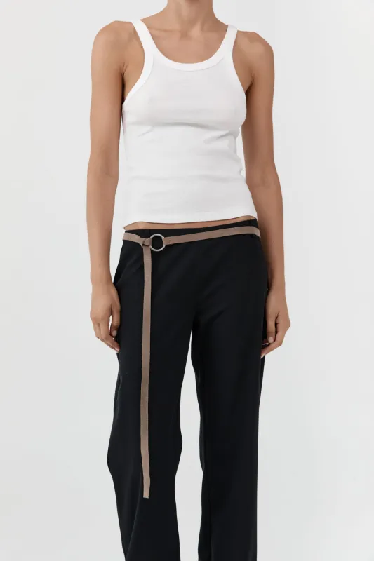 Suede Tie Belt - Almond made by St. Agni