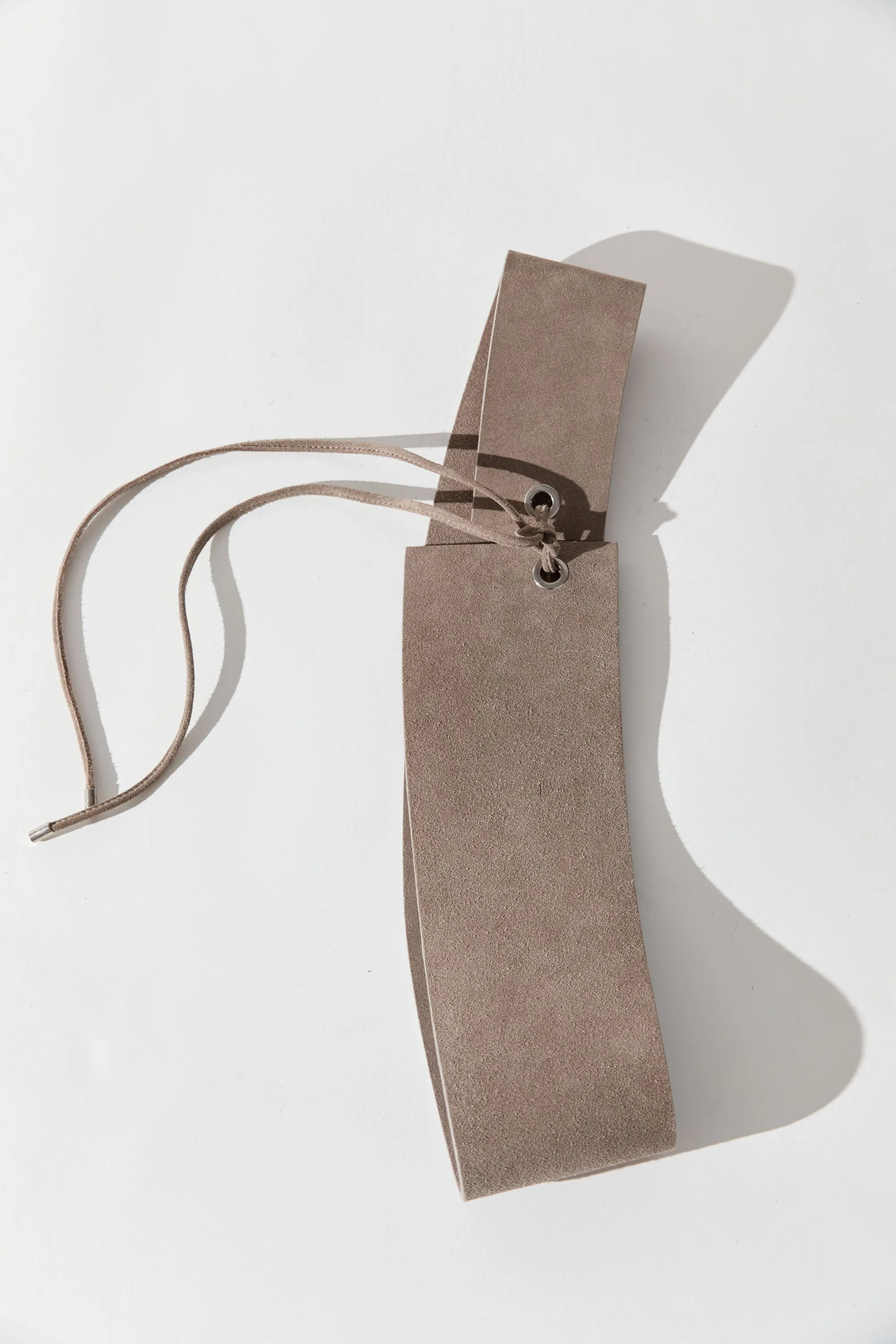 Suede Asymmetric Belt - Almond sold by St. Agni product image thumbnail 5