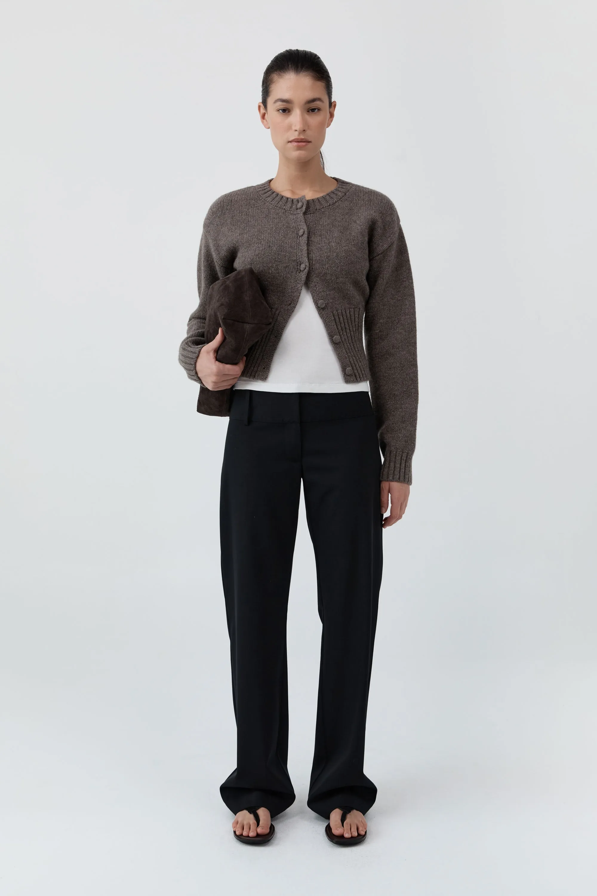 Wool Cardigan - Taupe Melange sold by St. Agni product image thumbnail 2