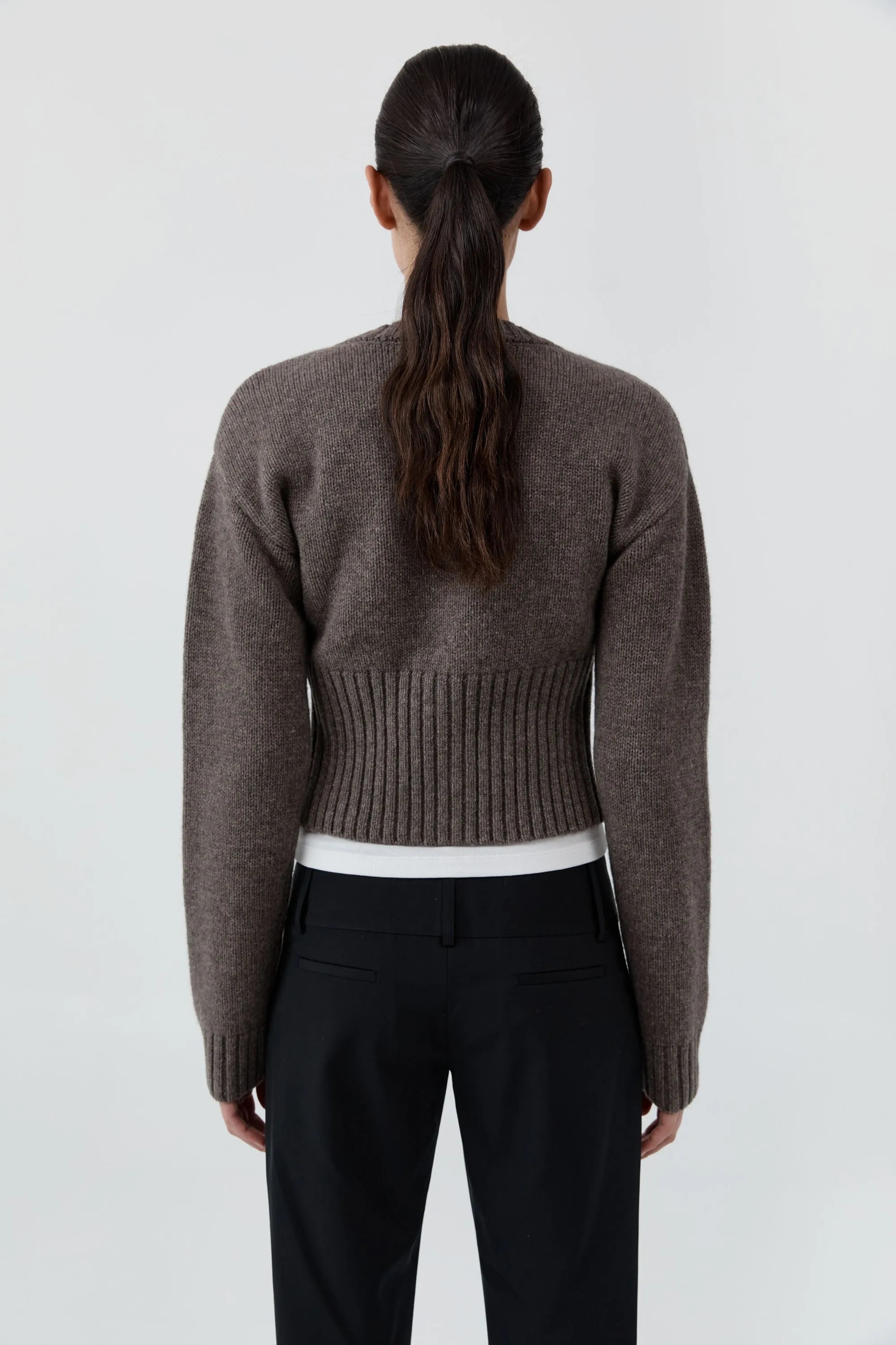 Wool Cardigan - Taupe Melange sold by St. Agni product image thumbnail 4