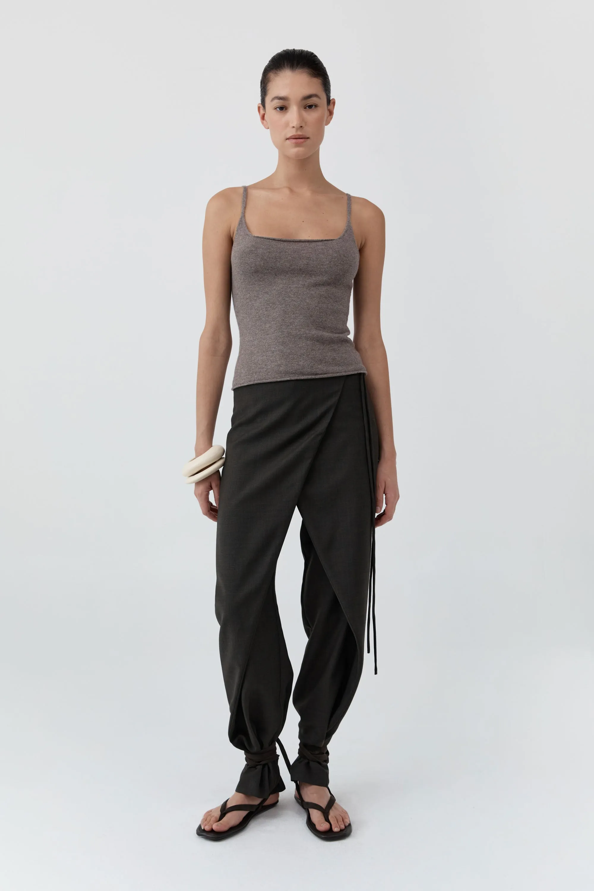 Merino Wool Slim Tank - Vapor sold by St. Agni