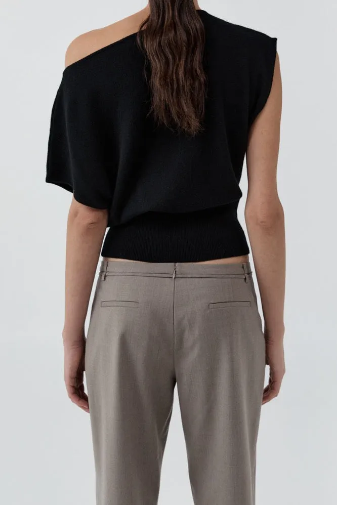 Cashmere Asymm Top - Black sold by St. Agni product image thumbnail 4