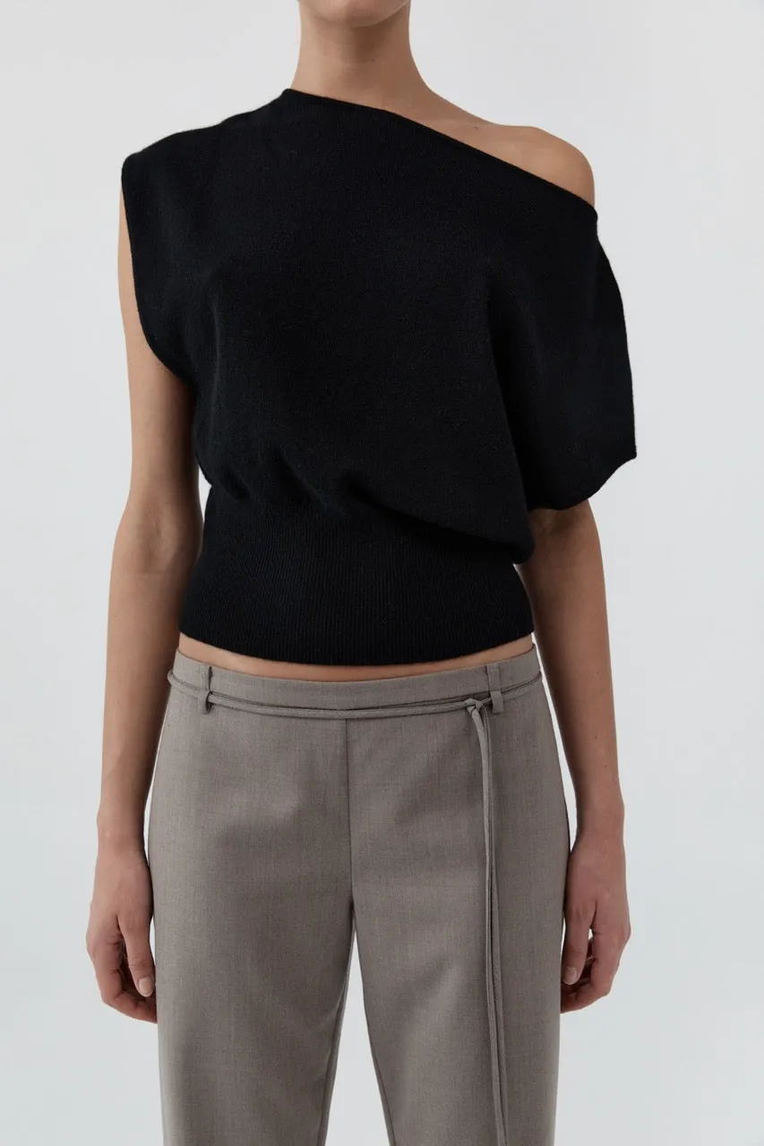 Cashmere Asymm Top - Black sold by St. Agni product image thumbnail 5