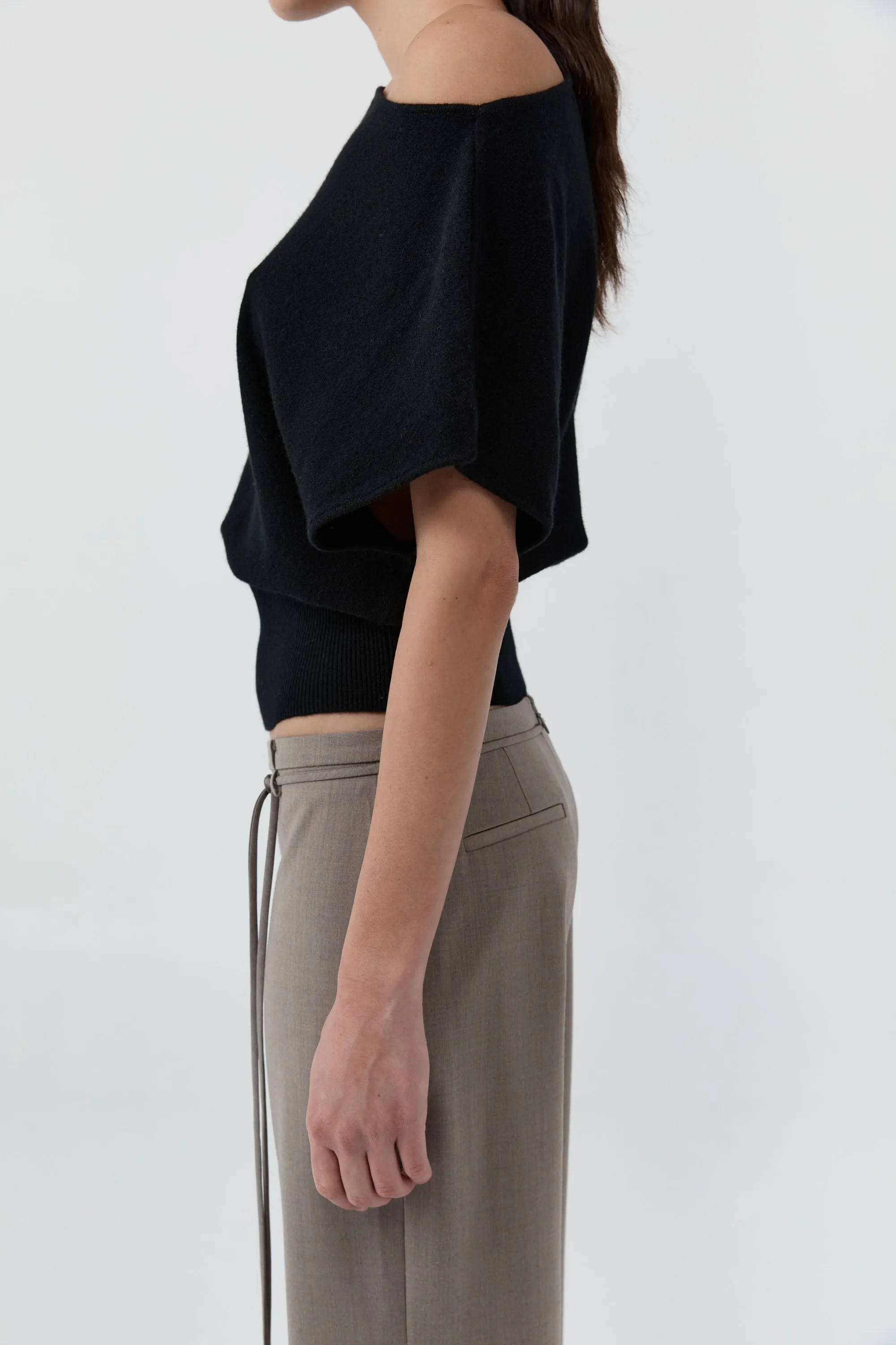 Cashmere Asymm Top - Black sold by St. Agni product image thumbnail 3
