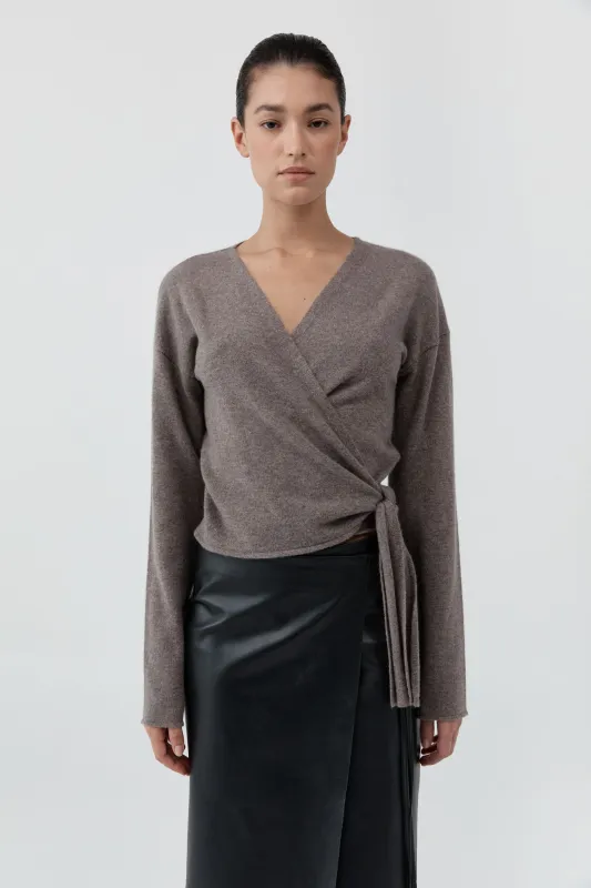 Cashmere Wrap Cardigan - Vapor made by St. Agni