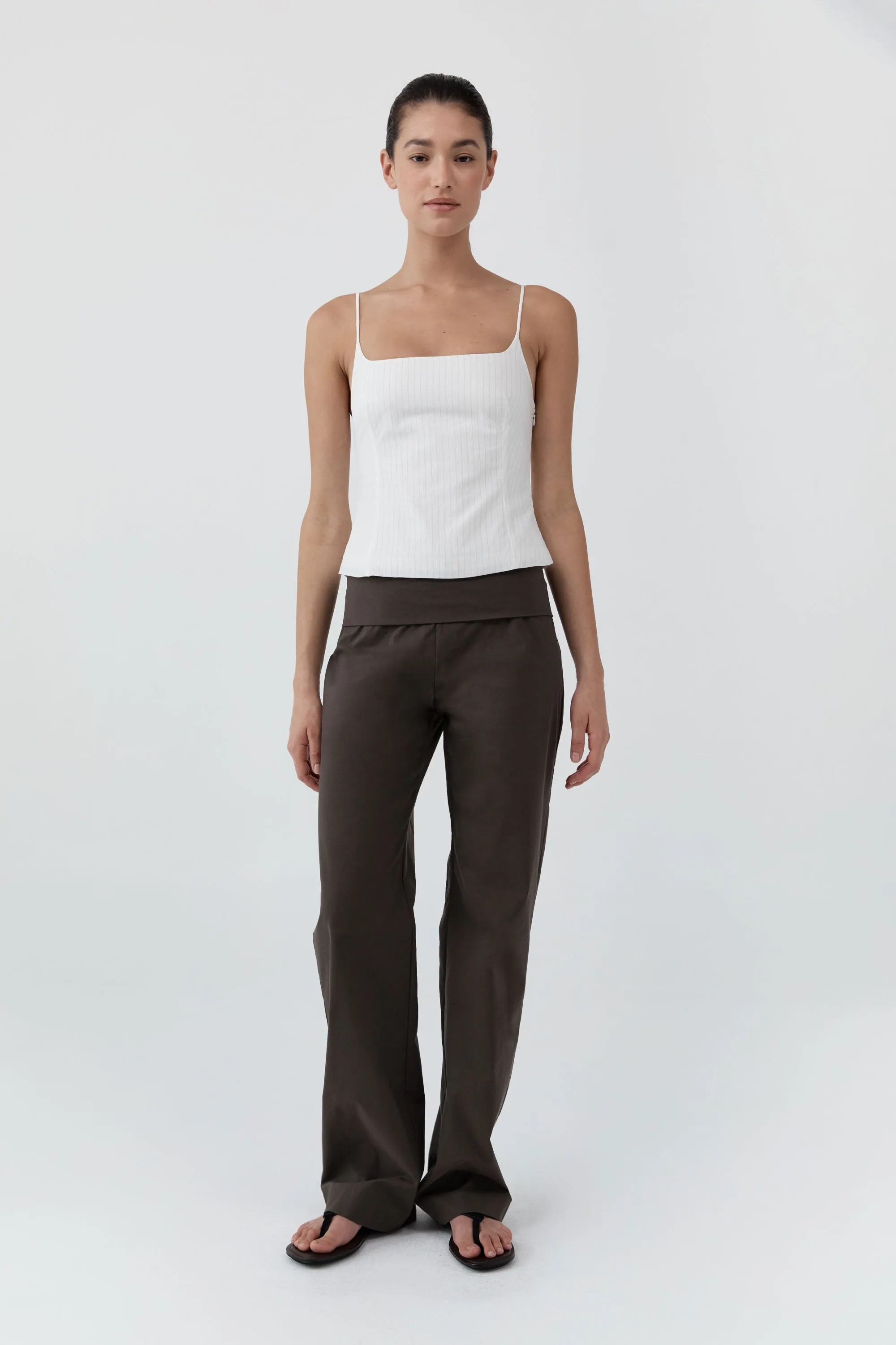 Pinstripe Cami - White sold by St. Agni product image thumbnail 3