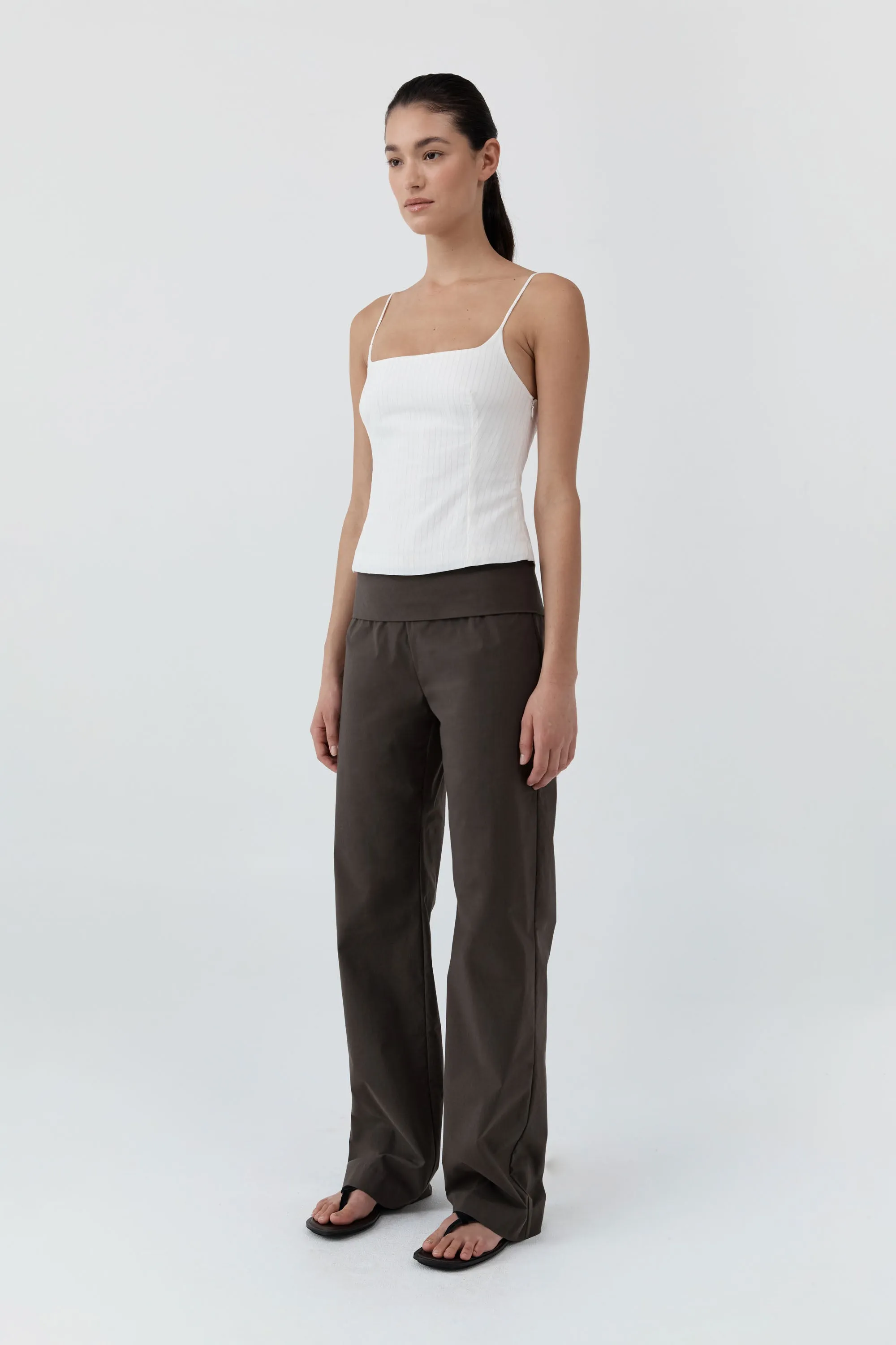 Pinstripe Cami - White sold by St. Agni product image thumbnail 4