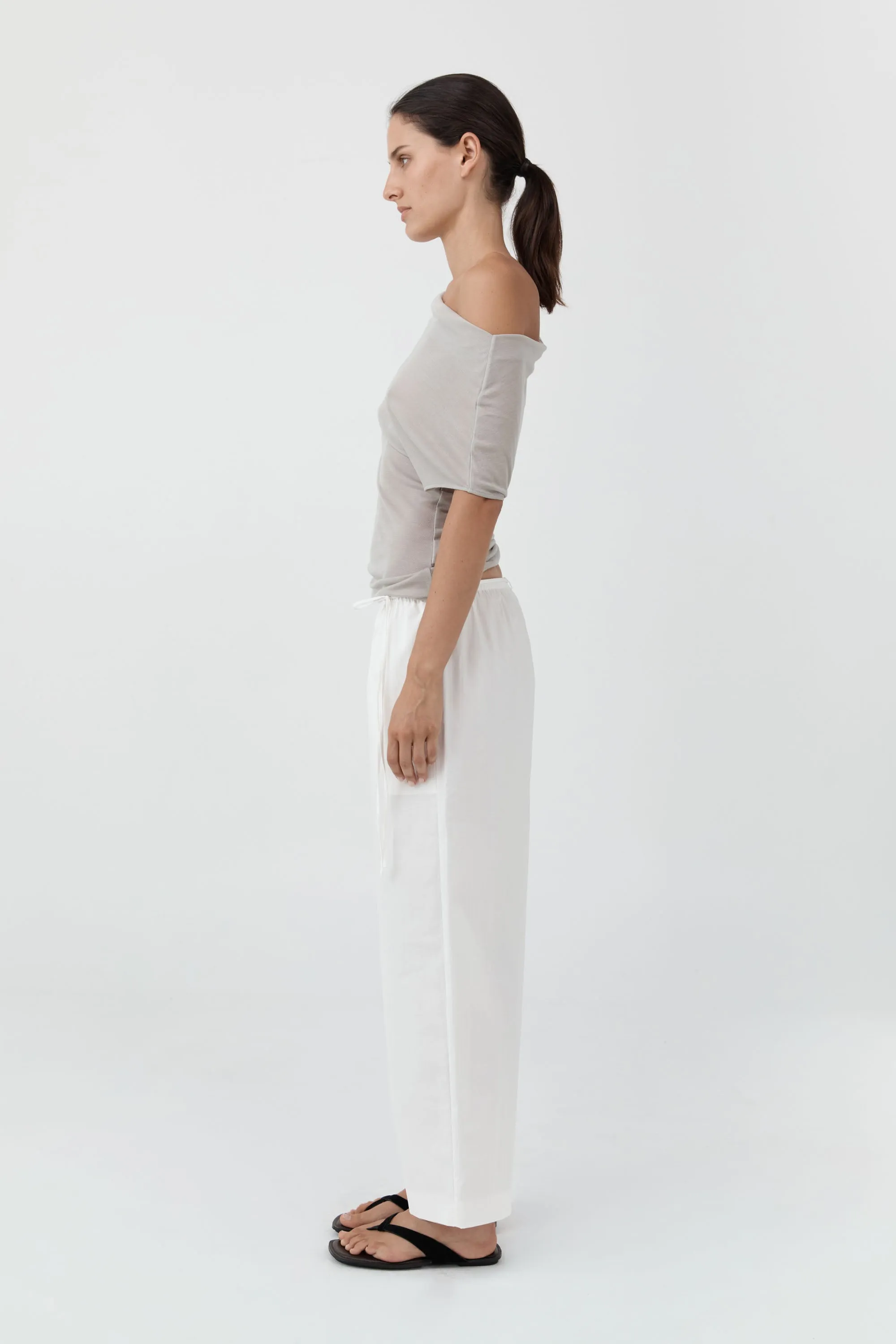 Fine Rouleau Crop Pants - Off White sold by St. Agni product image thumbnail 3