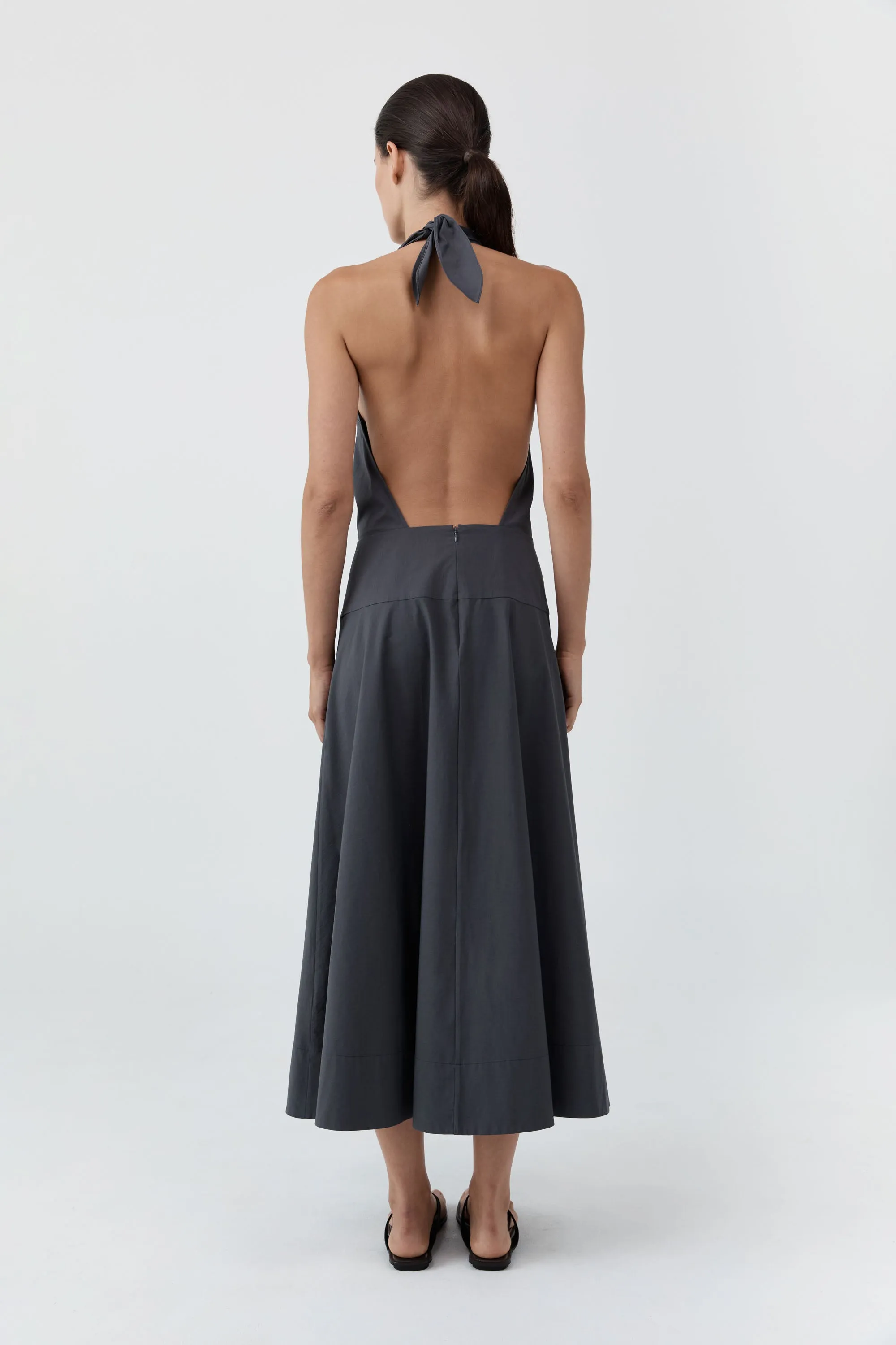 Halter Circle Hem Dress - Iron Glaze sold by St. Agni product image thumbnail 4