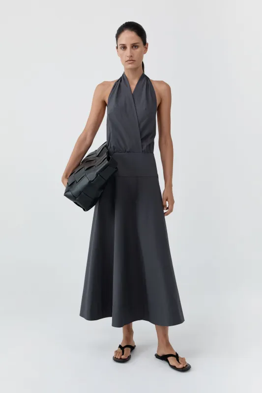 Halter Circle Hem Dress - Iron Glaze made by St. Agni
