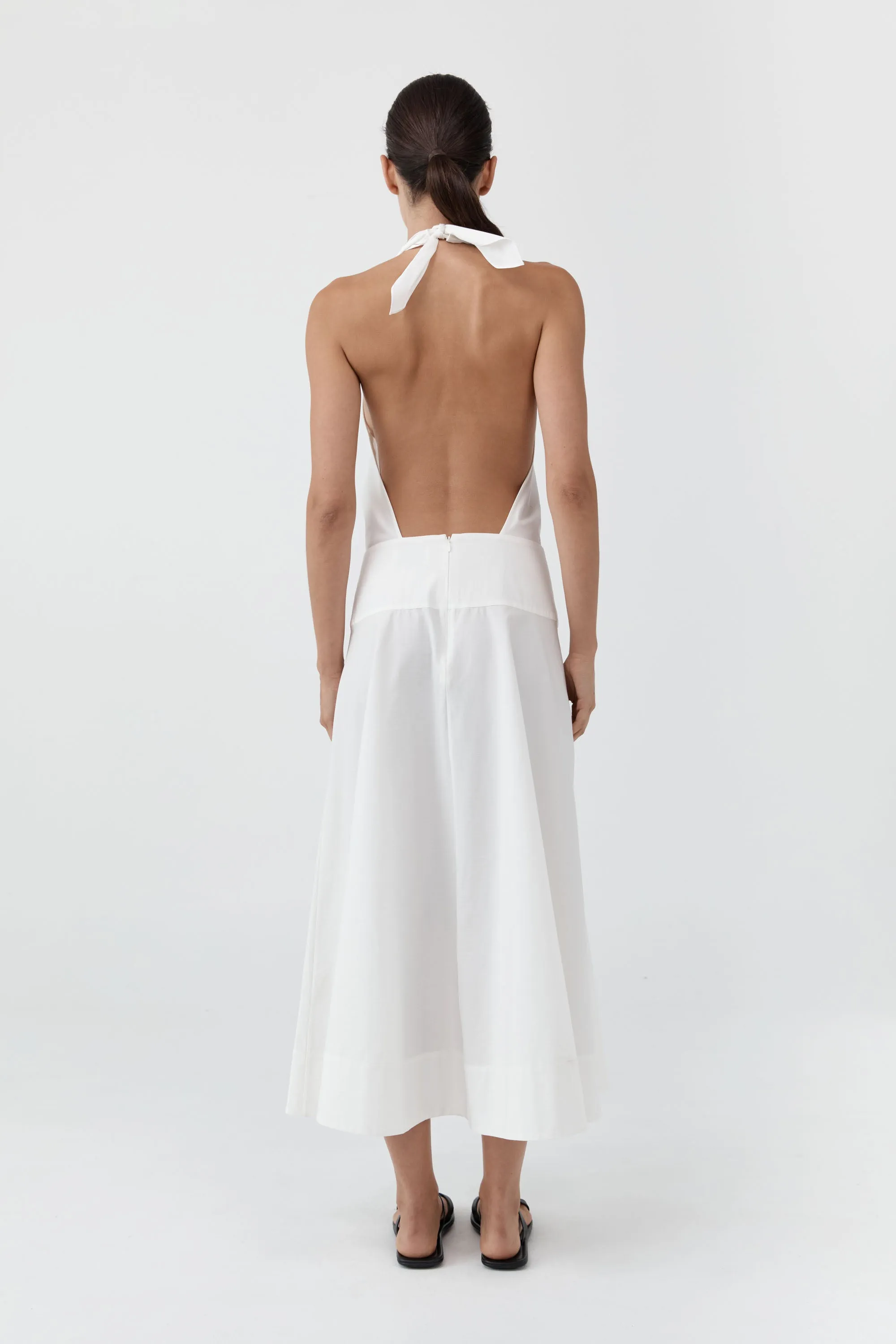 Halter Circle Hem Dress - Off White sold by St. Agni product image thumbnail 4