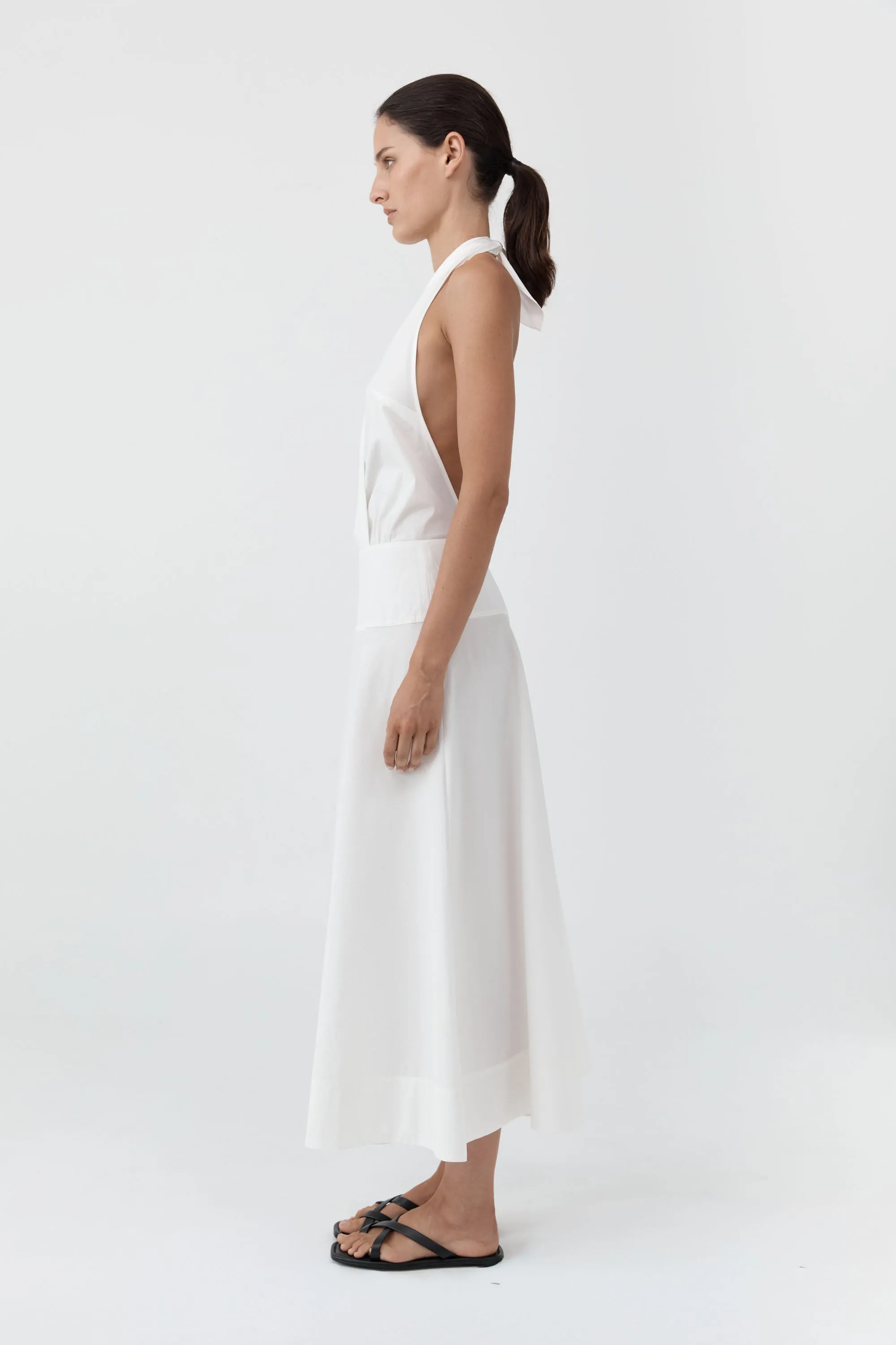 Halter Circle Hem Dress - Off White sold by St. Agni product image thumbnail 3