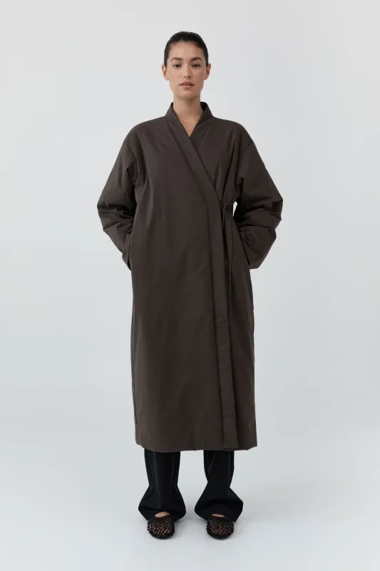 Pillow Wrap Coat - Wood made by St. Agni