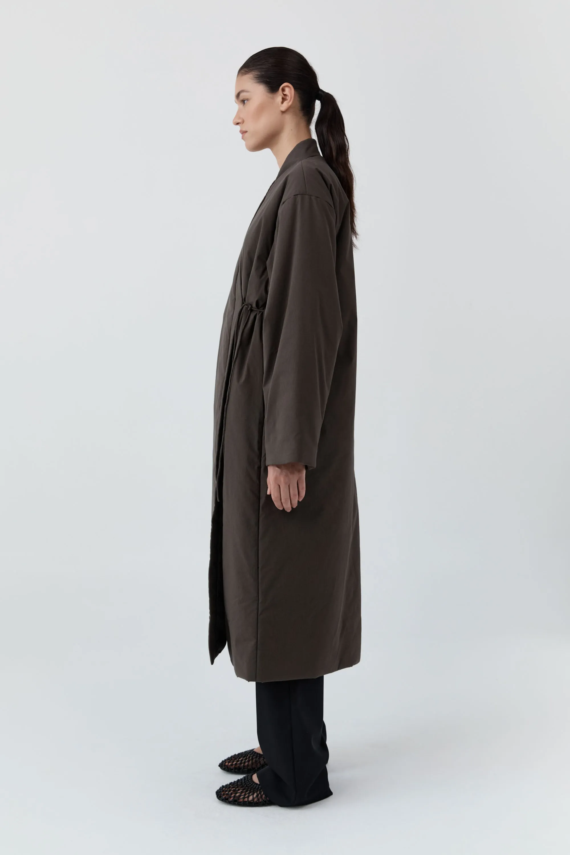Pillow Wrap Coat - Wood sold by St. Agni product image thumbnail 3