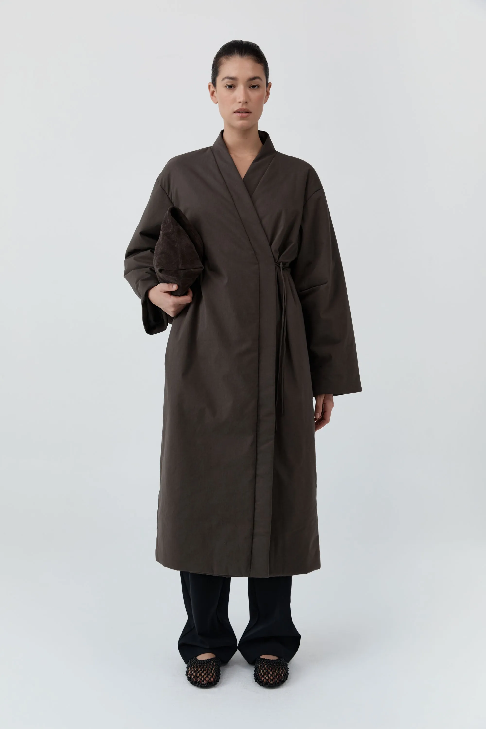 Pillow Wrap Coat - Wood sold by St. Agni product image thumbnail 5