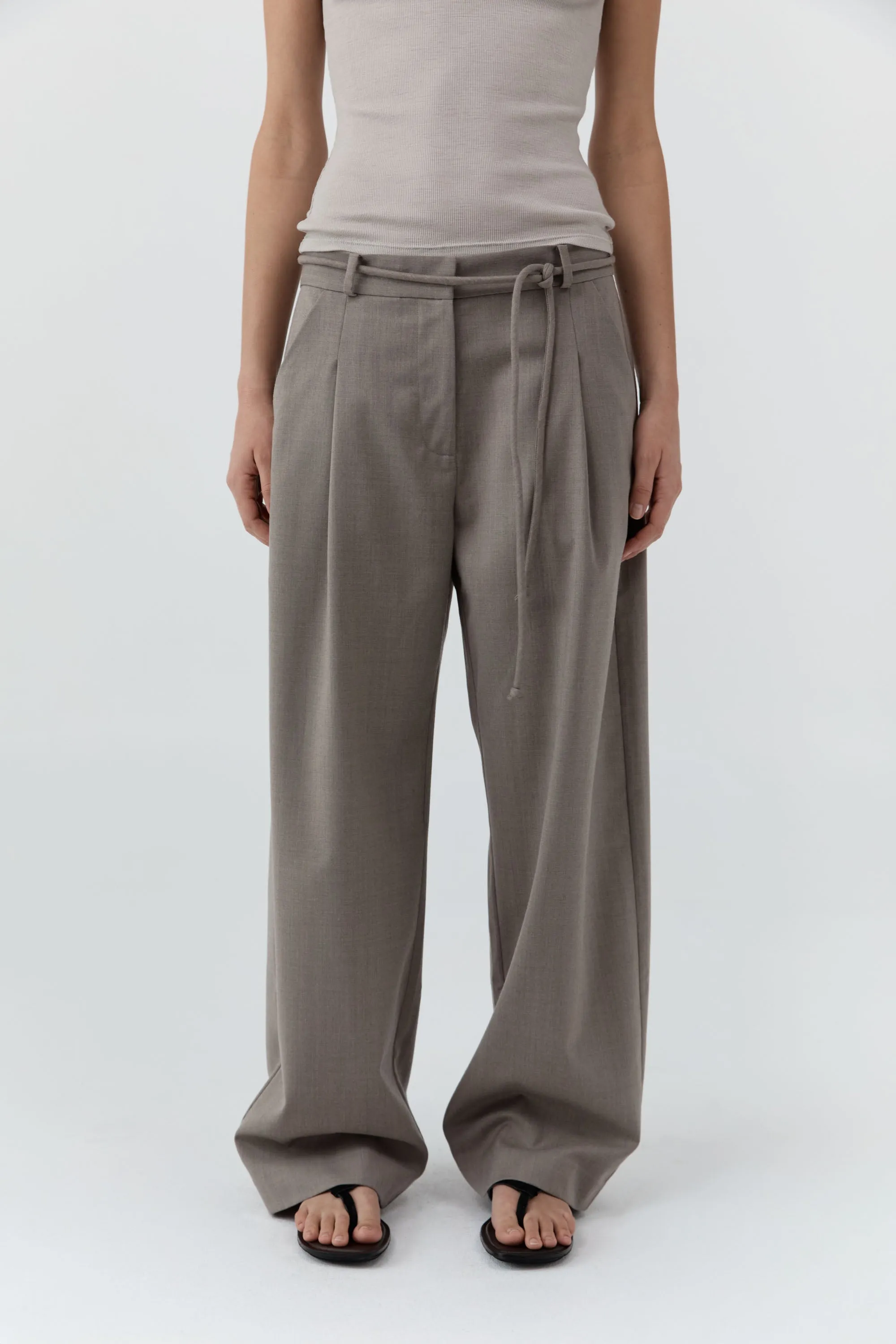 Tailored Barrel Pants - Light Taupe sold by St. Agni product image thumbnail 2