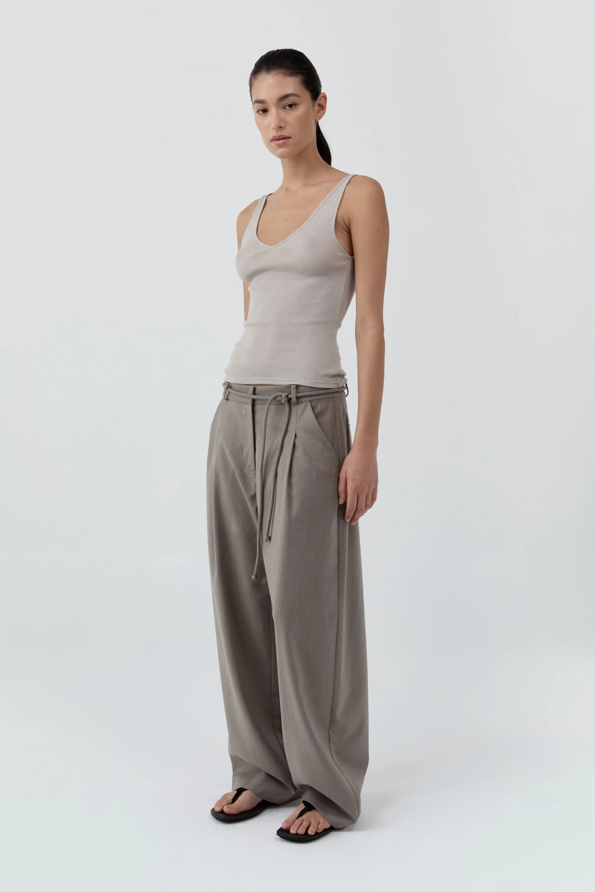 Tailored Barrel Pants - Light Taupe sold by St. Agni product image thumbnail 3