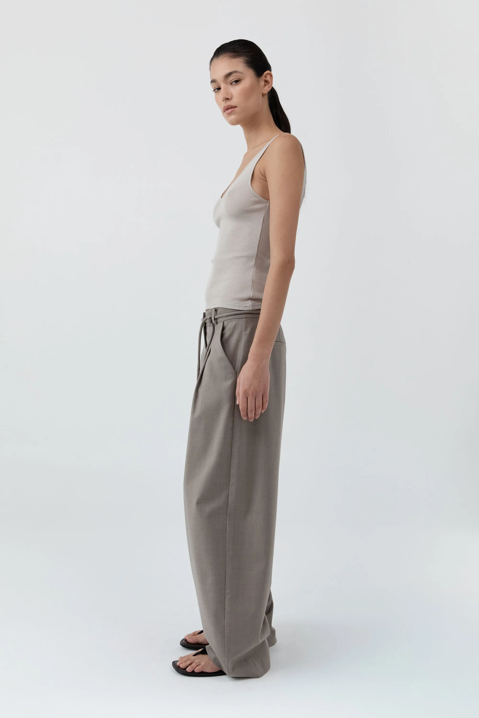 Tailored Barrel Pants - Light Taupe sold by St. Agni product image thumbnail 5