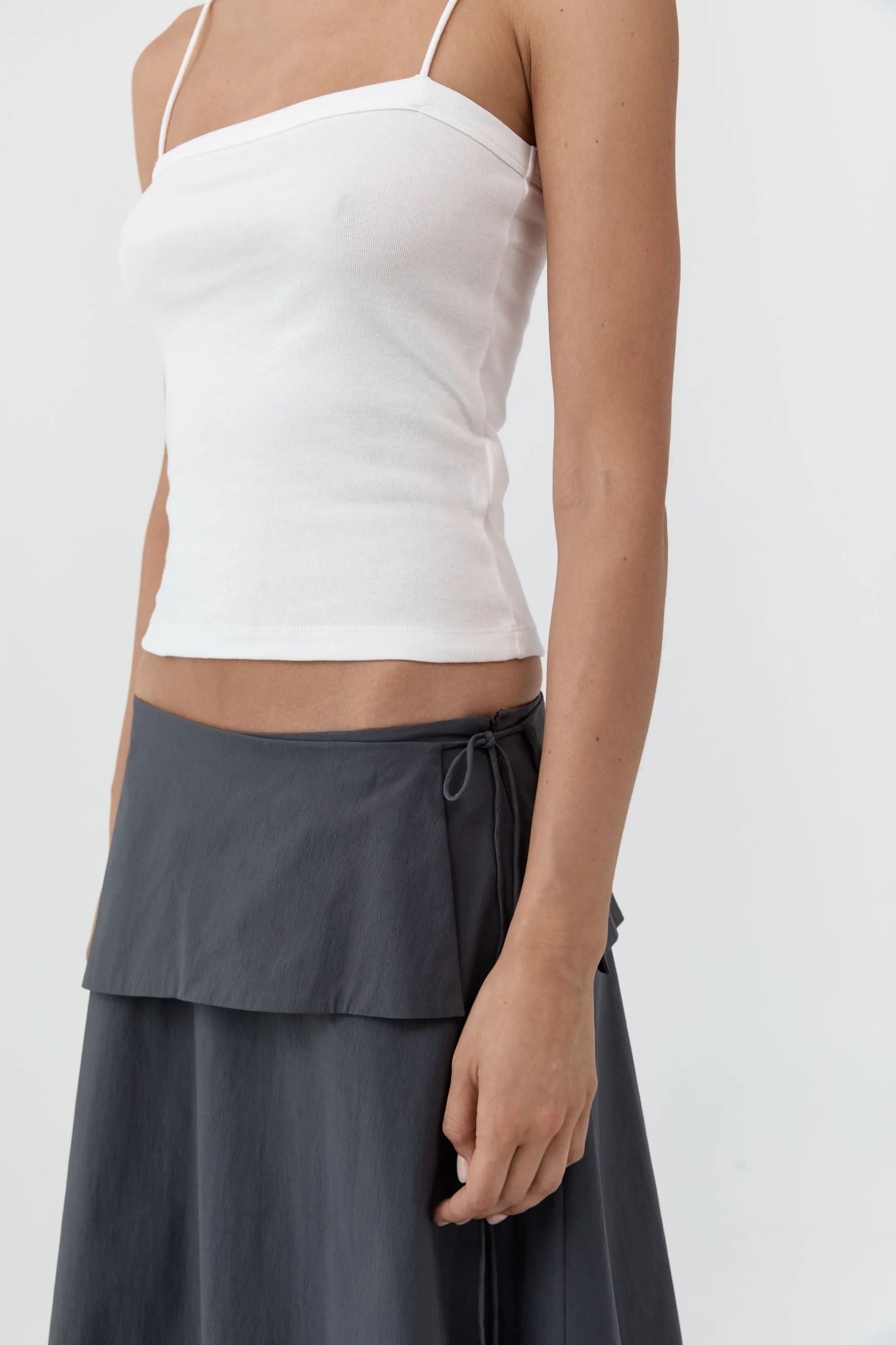 Organic Cotton Square Neck Cami - White sold by St. Agni product image thumbnail 5