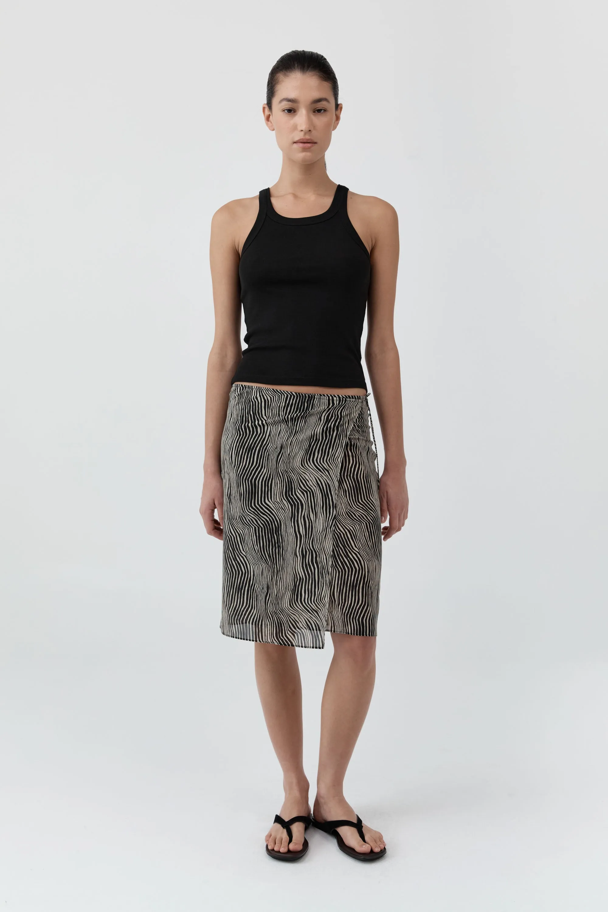 Savannah Silk Wrap Skirt - Sand sold by St. Agni product image thumbnail 4