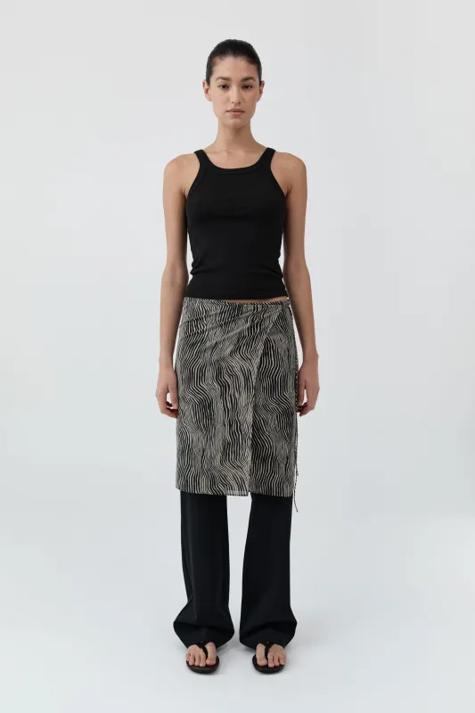 Savannah Silk Wrap Skirt - Sand made by St. Agni