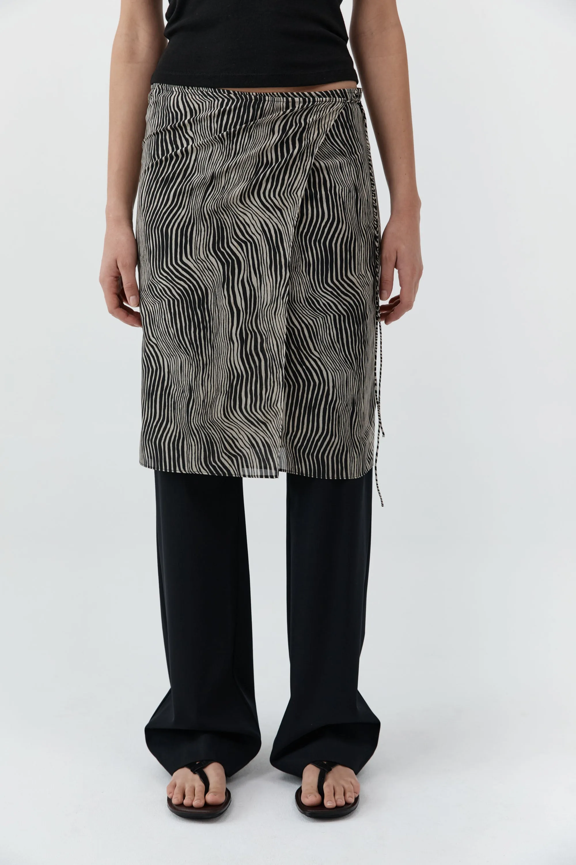Savannah Silk Wrap Skirt - Sand sold by St. Agni product image thumbnail 2
