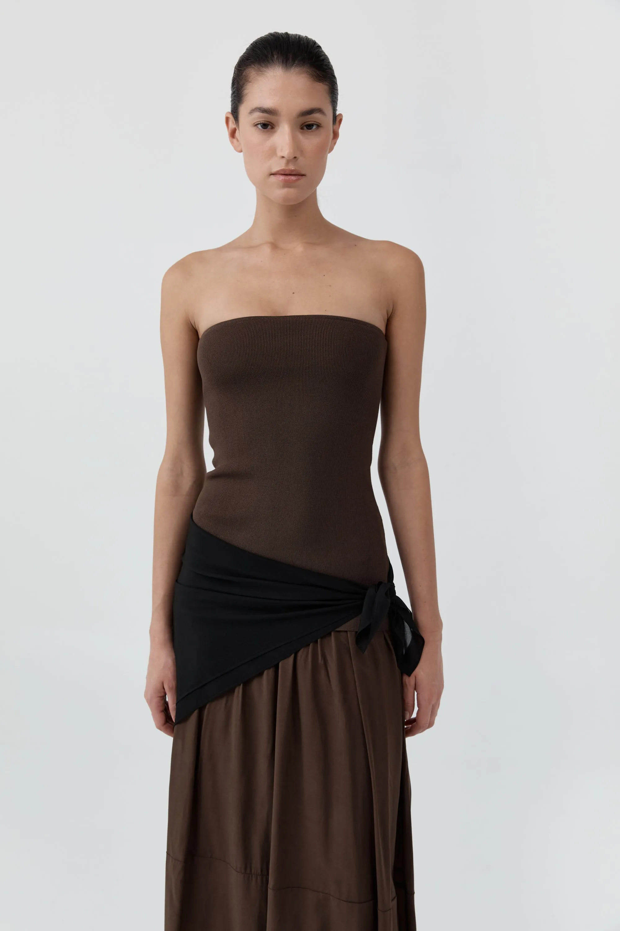 Stretch Silk Scarf - Black sold by St. Agni product image thumbnail 2