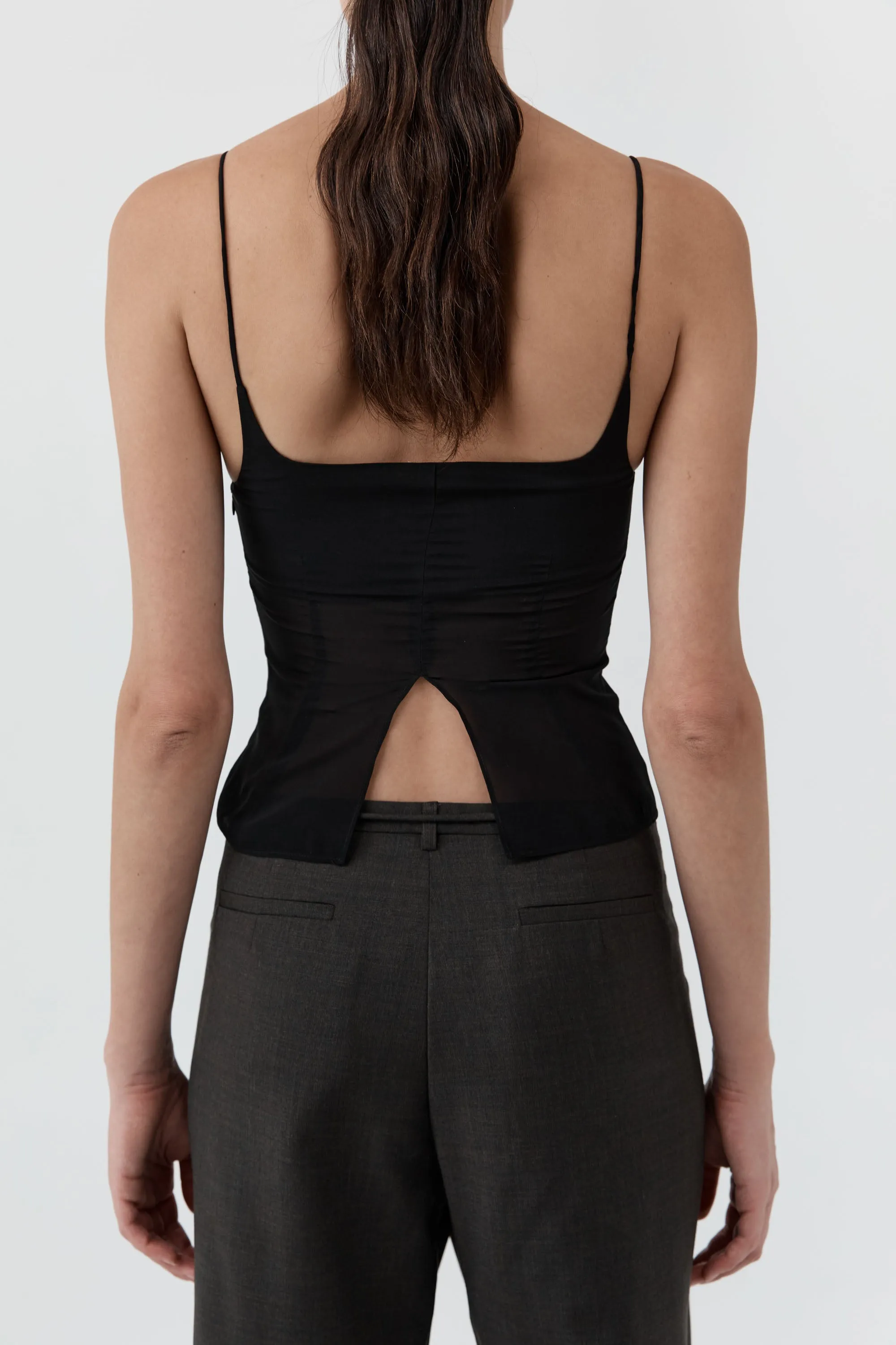 Stretch Silk Cami - Black sold by St. Agni product image thumbnail 5