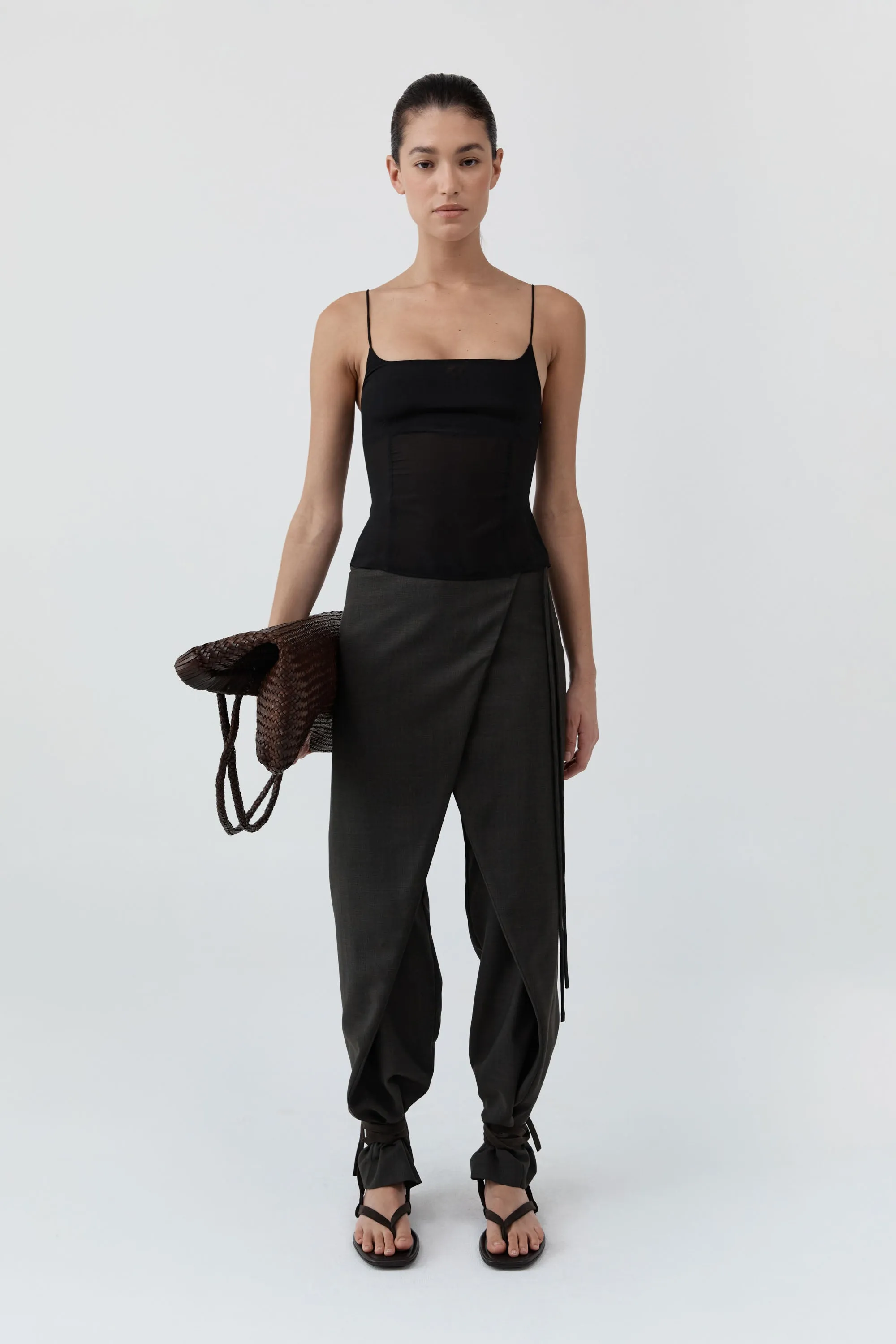 Stretch Silk Cami - Black sold by St. Agni product image thumbnail 3