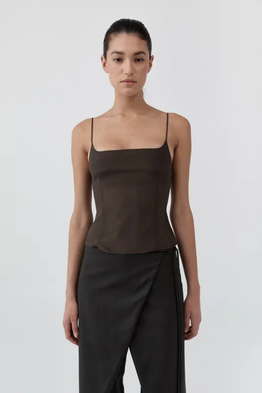 Stretch Silk Cami - Cedar made by St. Agni