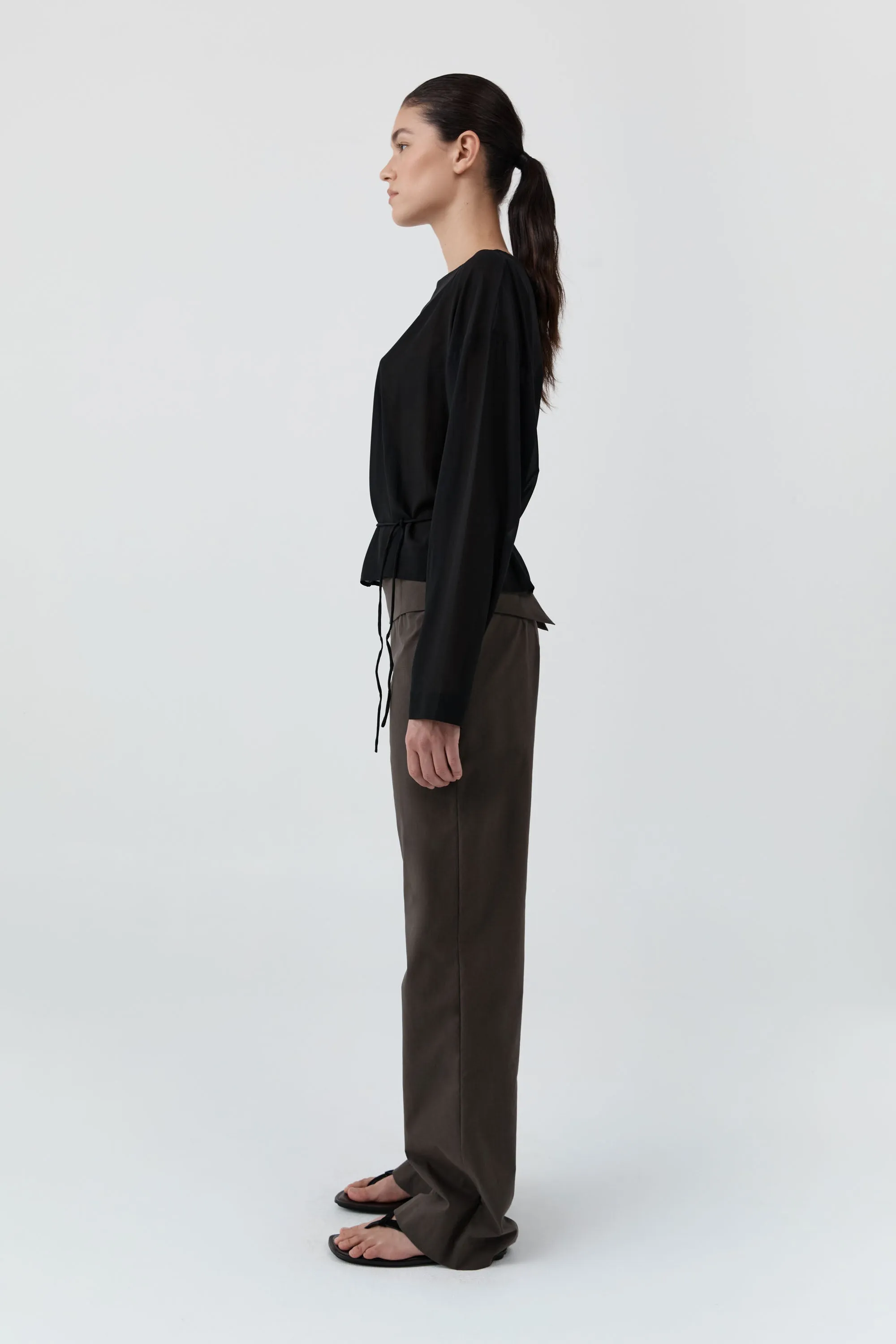 Stretch Silk Bateau Top - Black sold by St. Agni product image thumbnail 4