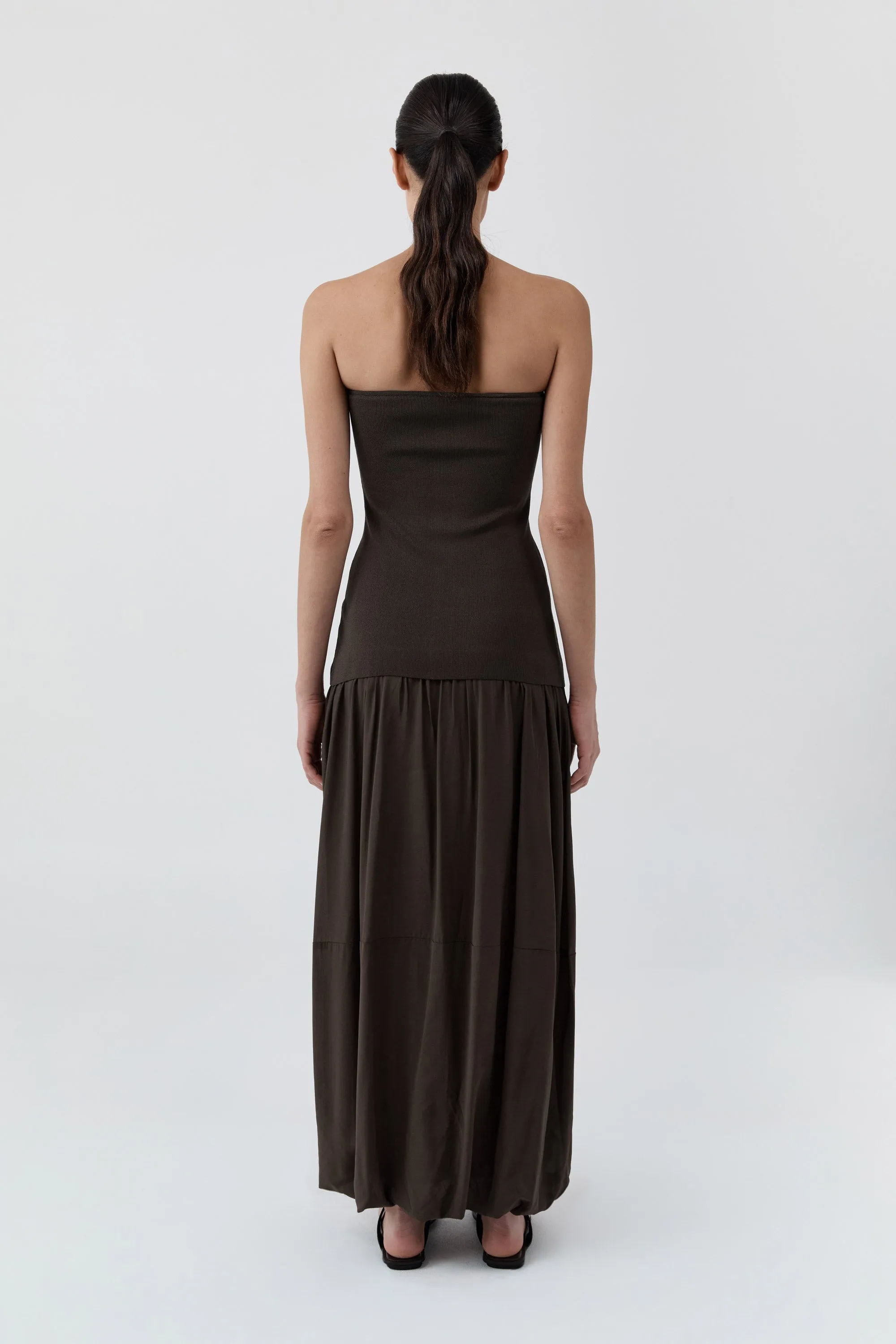 Strapless Balloon Hem Dress - Cedar sold by St. Agni product image thumbnail 4