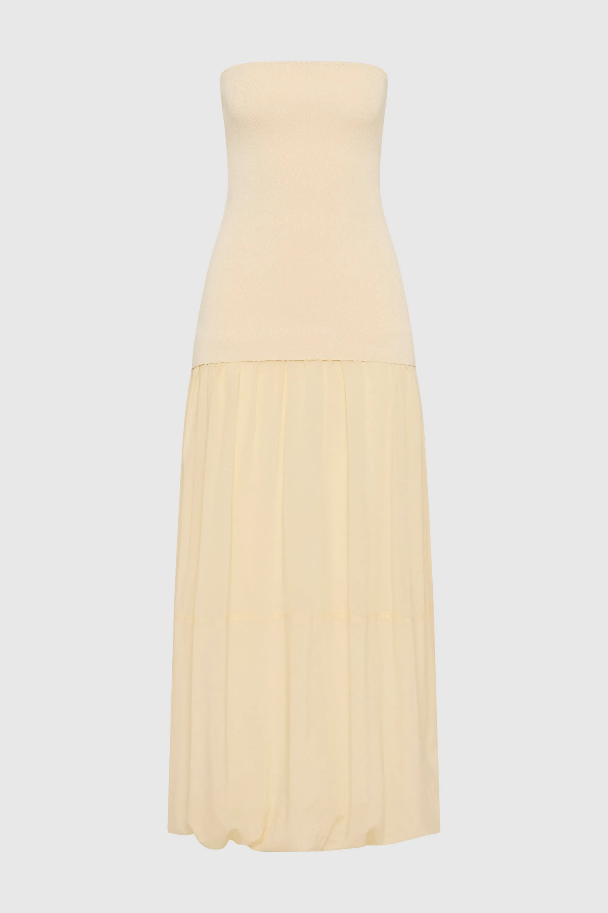 Strapless Balloon Hem Dress - Porcelain sold by St. Agni product image thumbnail 5
