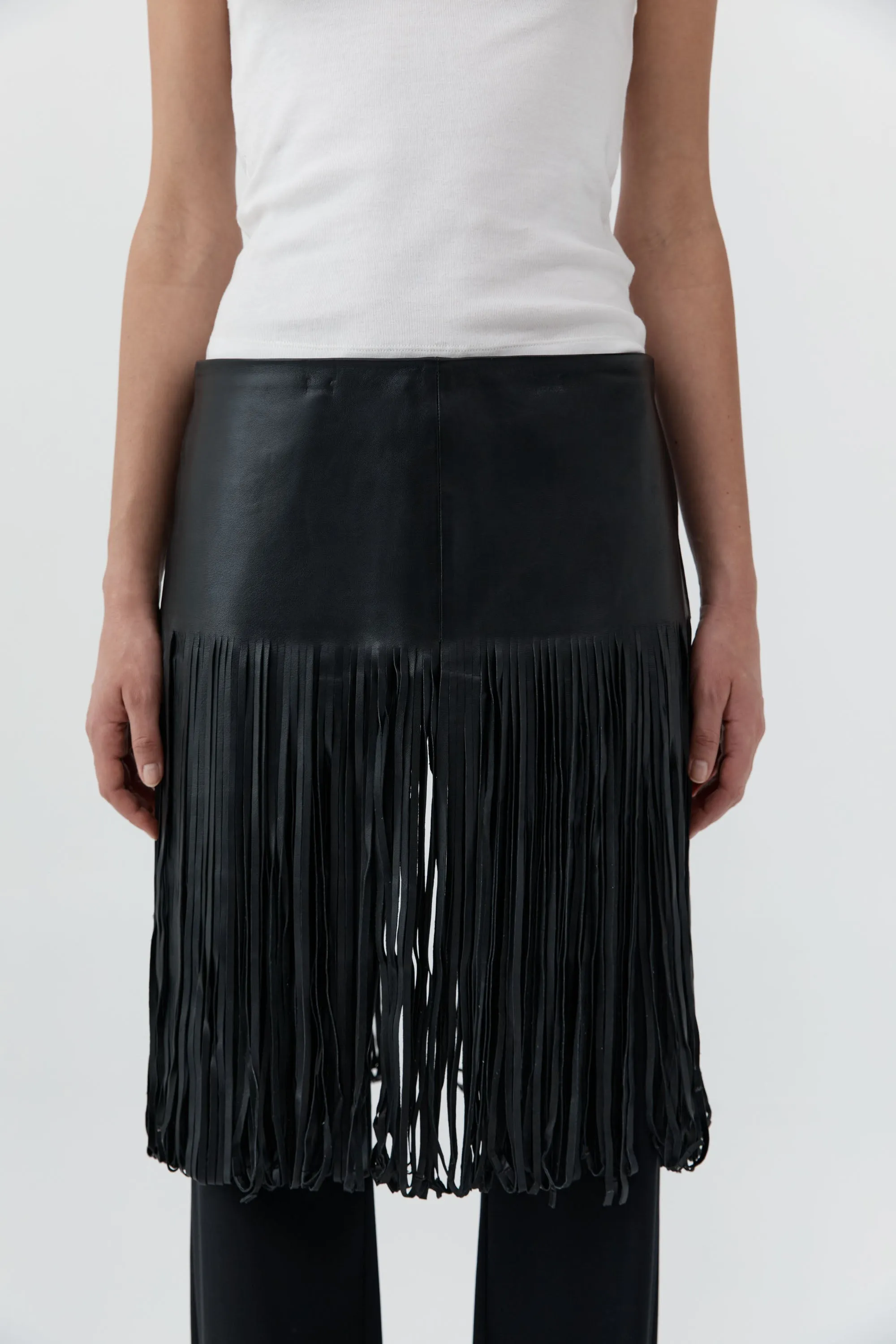 Fringe Belt Skirt - Black sold by St. Agni product image thumbnail 2