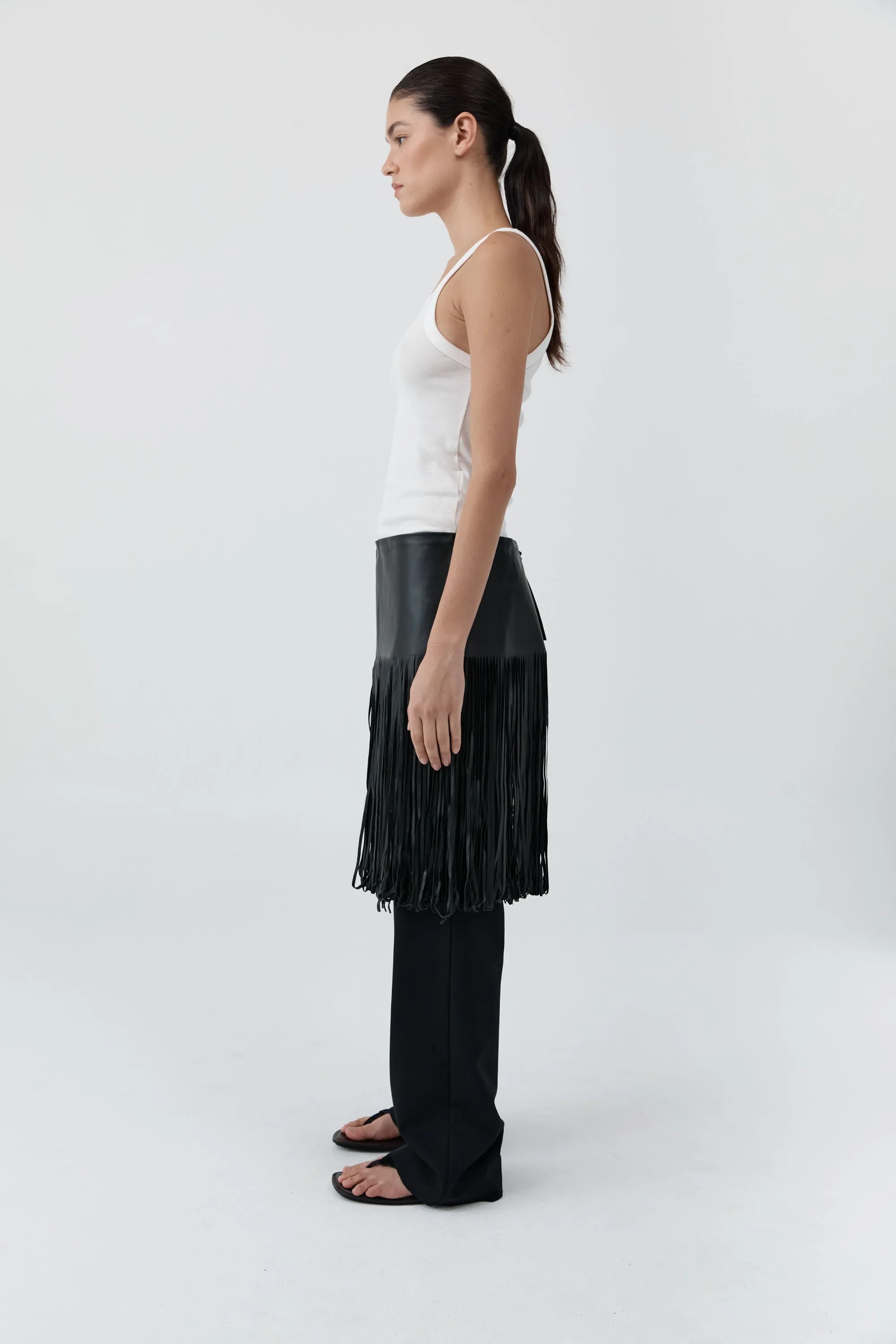 Fringe Belt Skirt - Black sold by St. Agni product image thumbnail 3