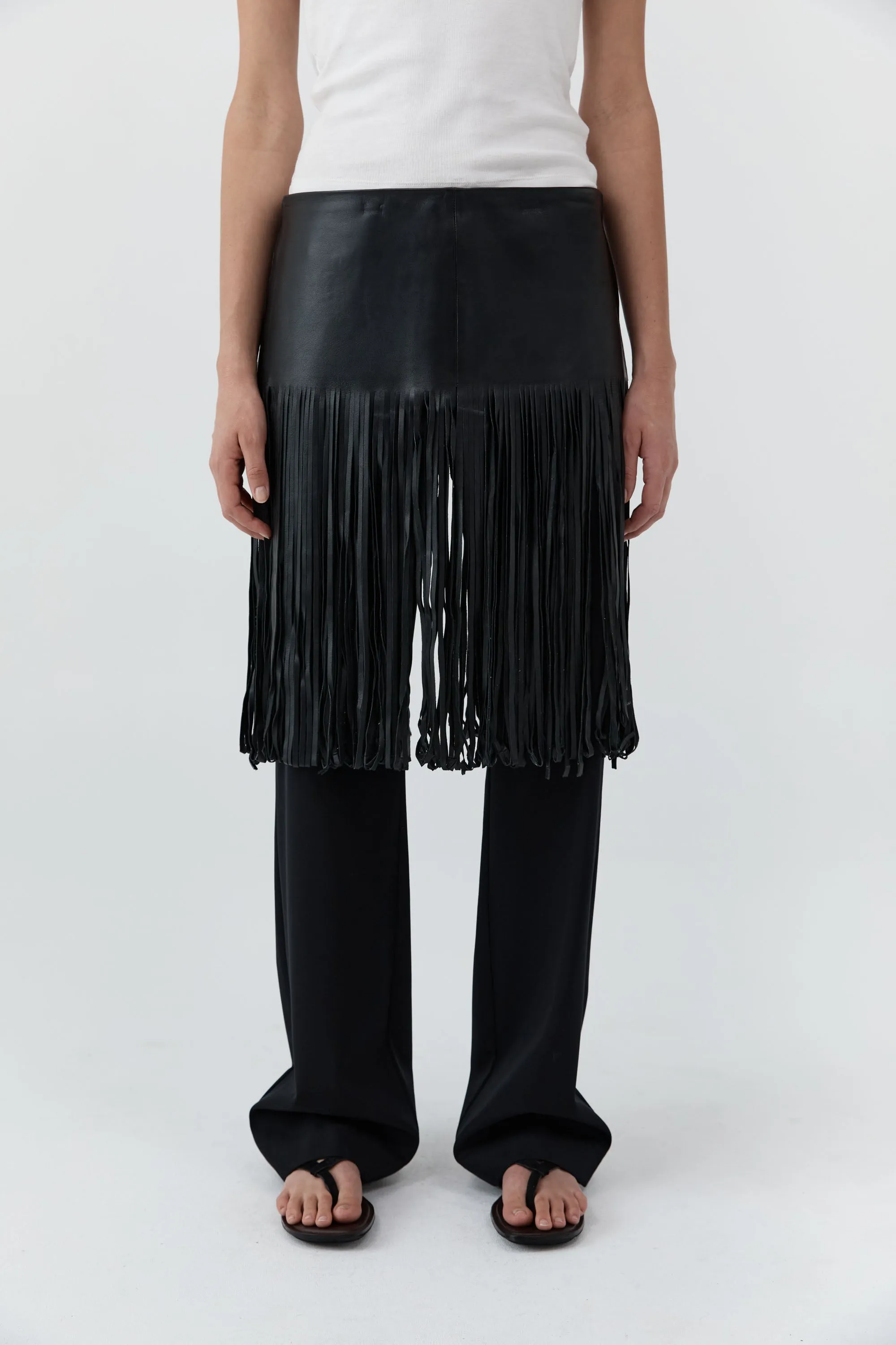Fringe Belt Skirt - Black sold by St. Agni product image thumbnail 5