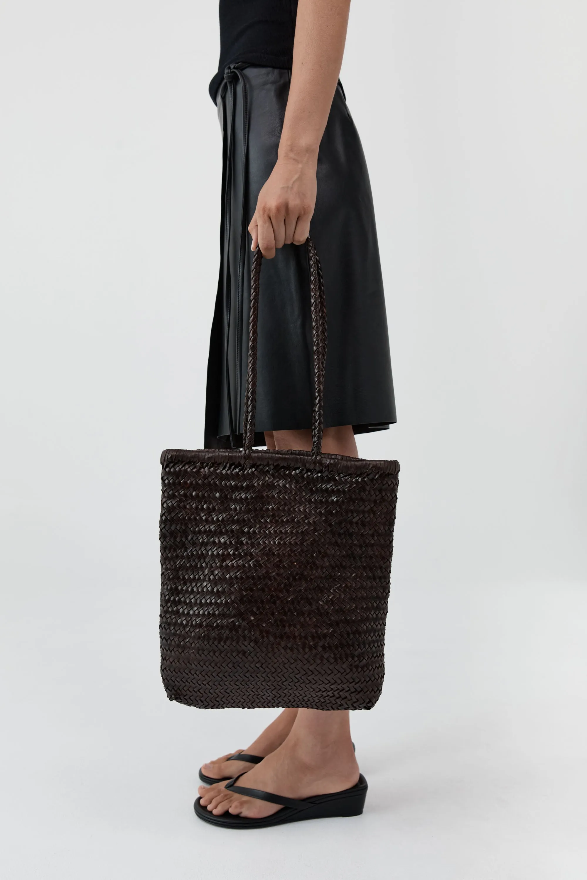 PRE-ORDER: Bagu Woven Tote - Chocolate sold by St. Agni product image thumbnail 2