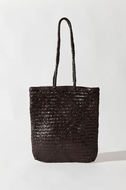 PRE-ORDER: Bagu Woven Tote - Chocolate made by St. Agni