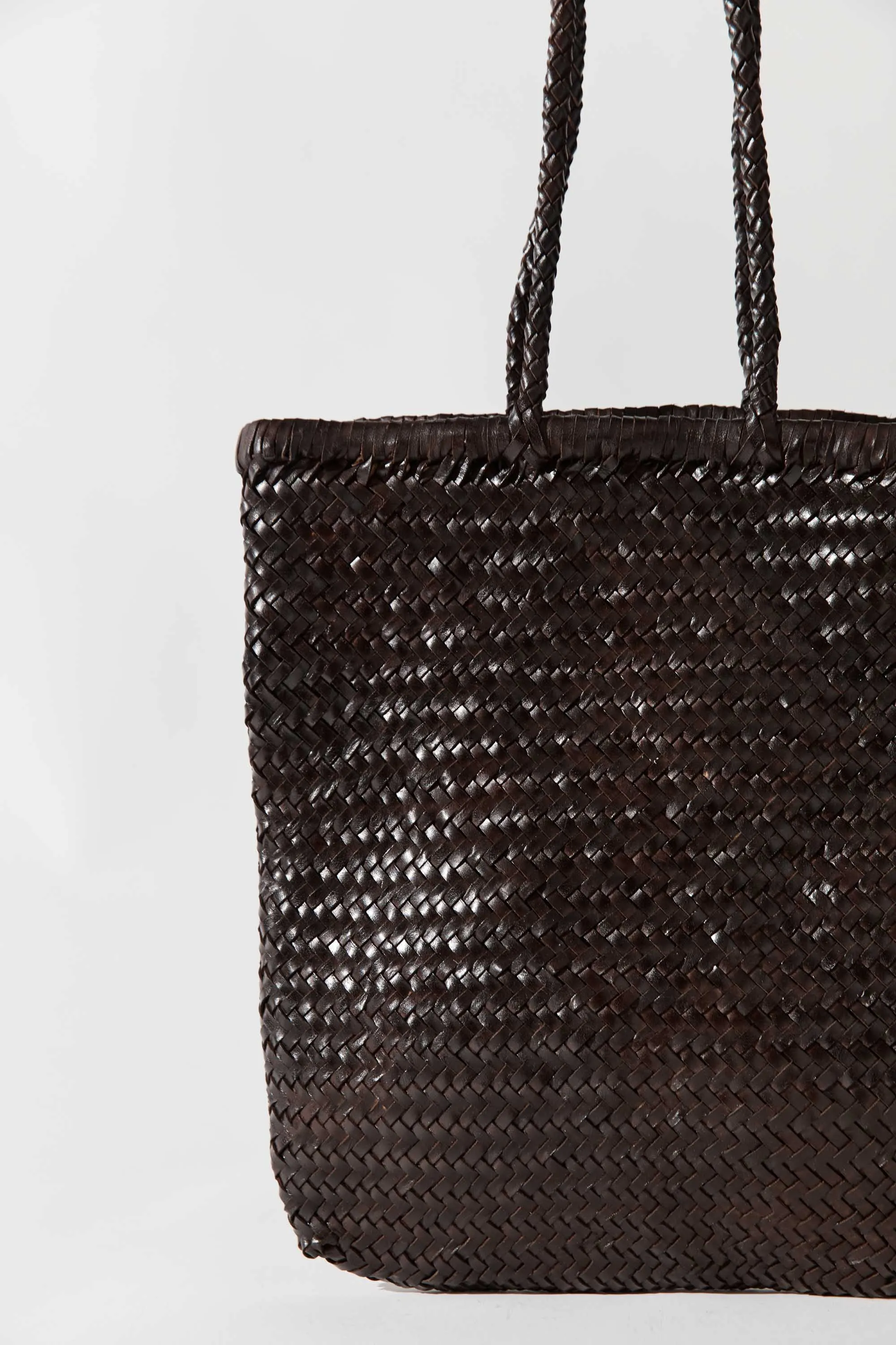 PRE-ORDER: Bagu Woven Tote - Chocolate sold by St. Agni product image thumbnail 4