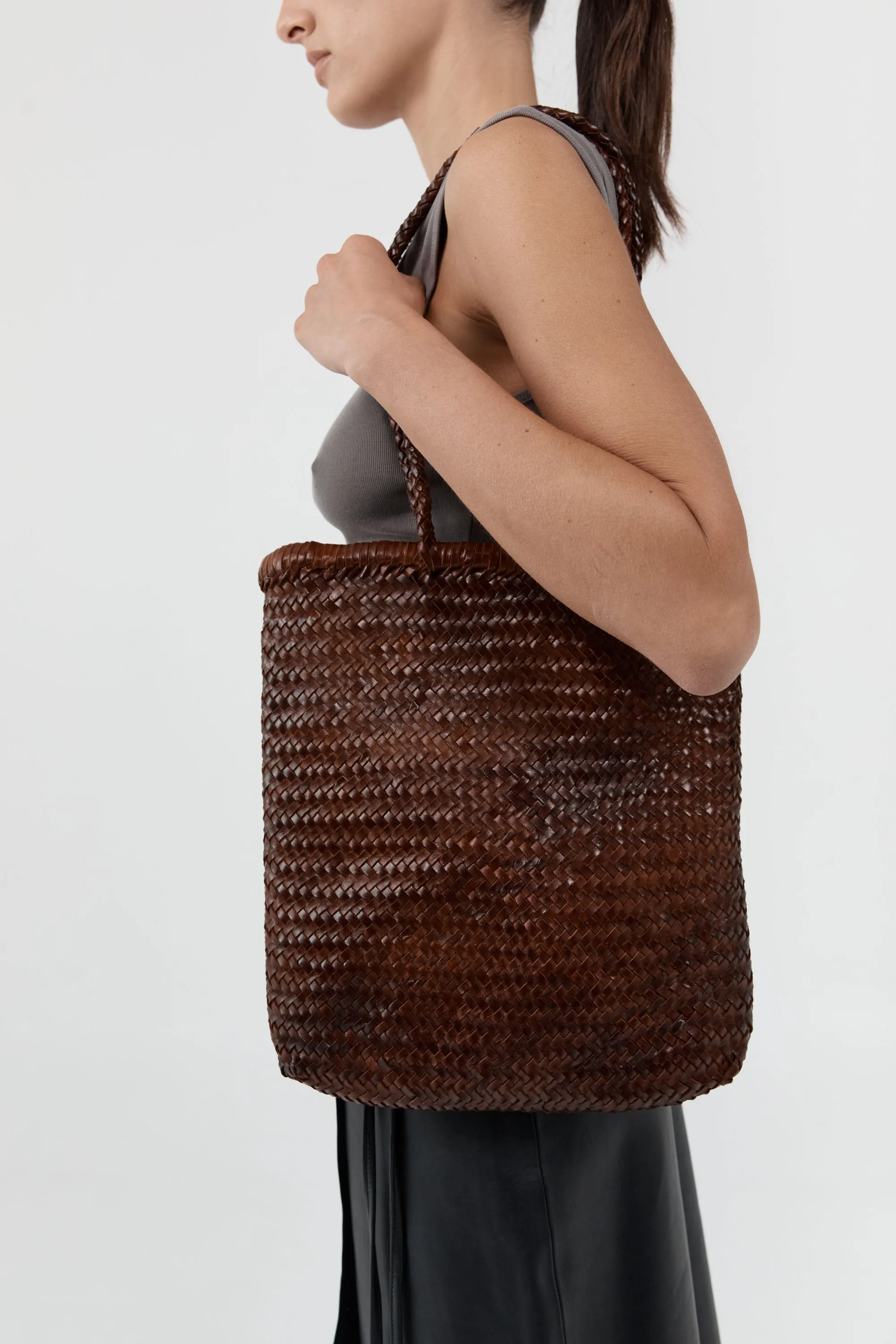 PRE-ORDER: Bagu Woven Tote - Chestnut sold by St. Agni product image thumbnail 5